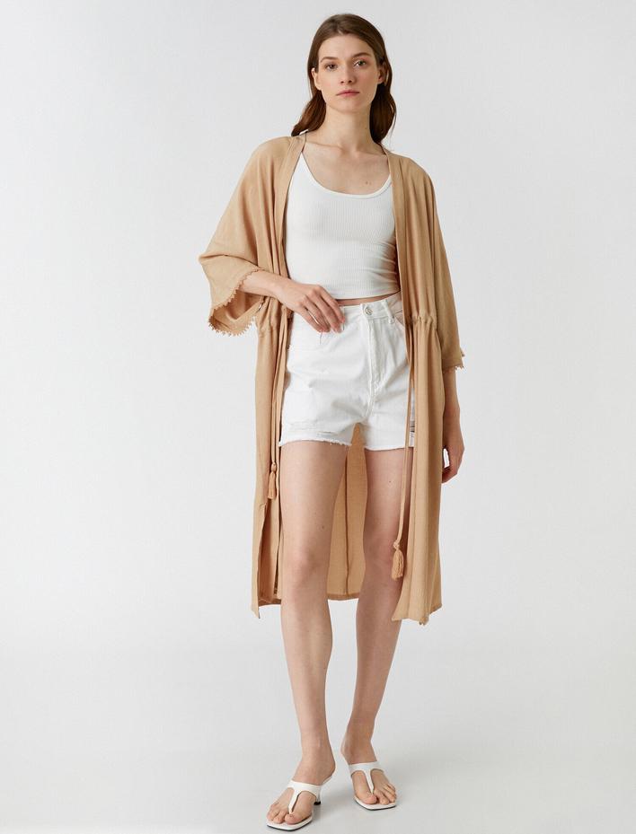  Kısa Kollu Kimono Bağlama Detaylı