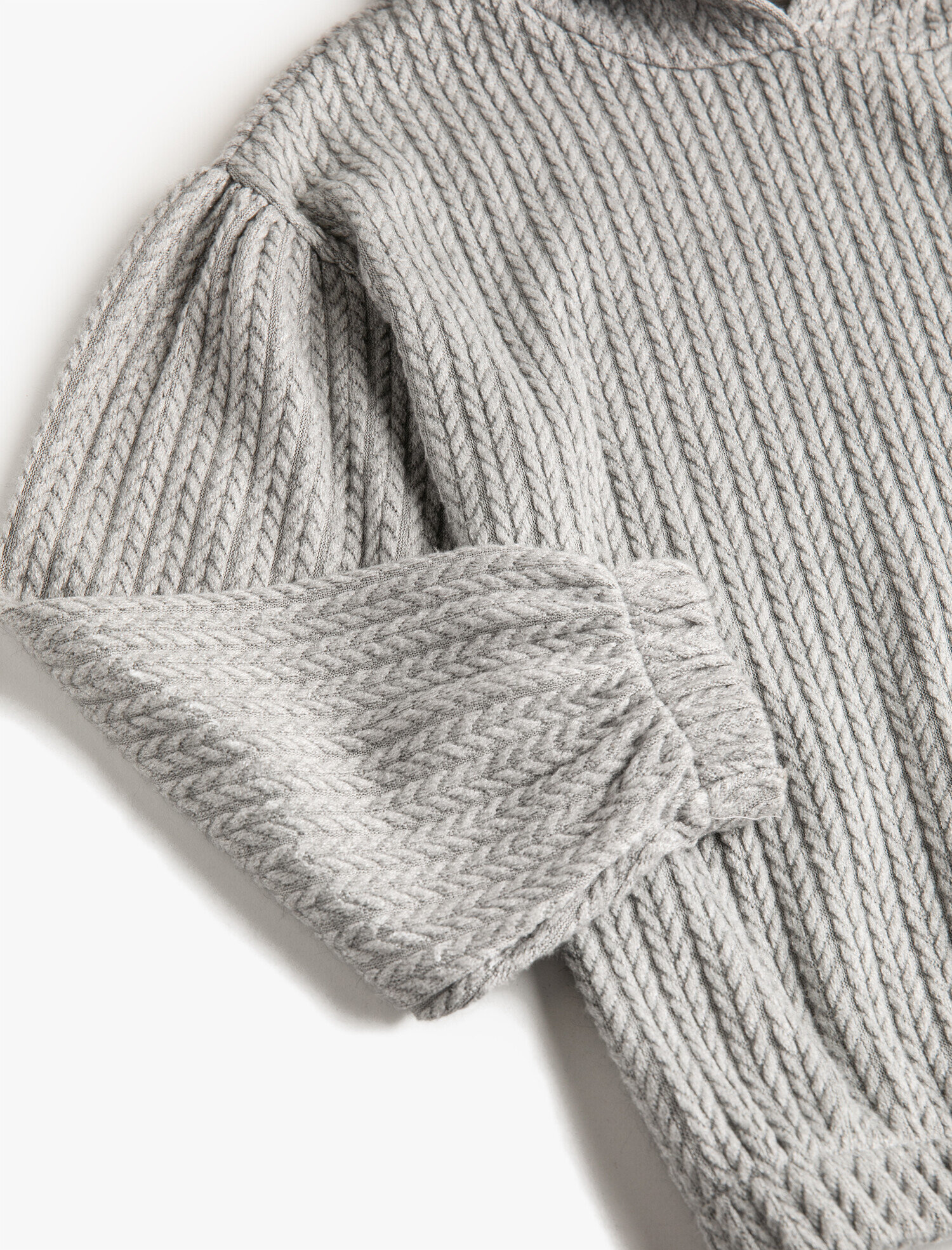  Kız Çocuk Kapüşonlu Sweatshirt Örgü Uzun Kollu