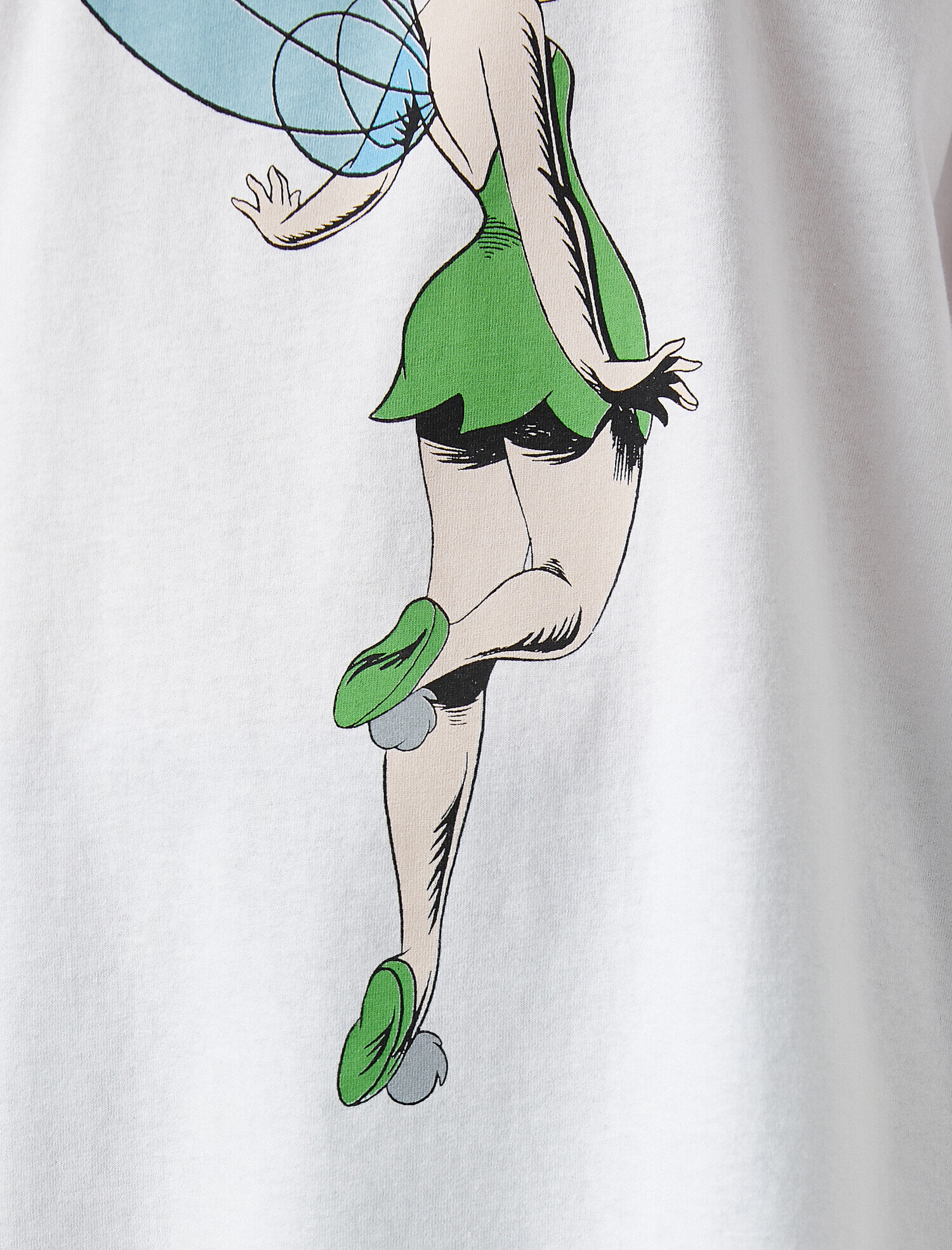   Tinker Bell Baskılı Tişört Lisanslı Kısa Kollu Bisiklet Yaka