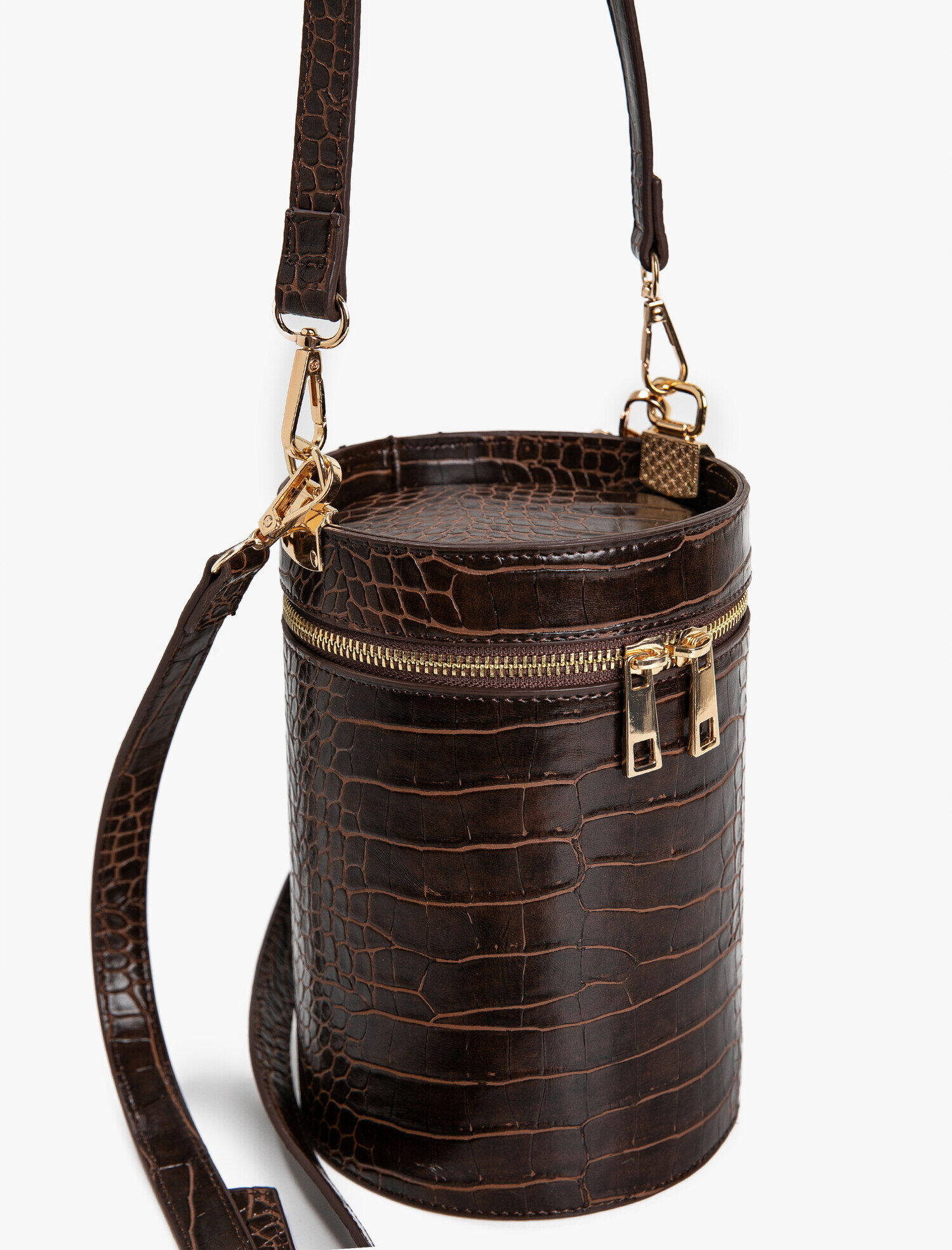  Kadın Deri Görünümlü Silindir Çanta