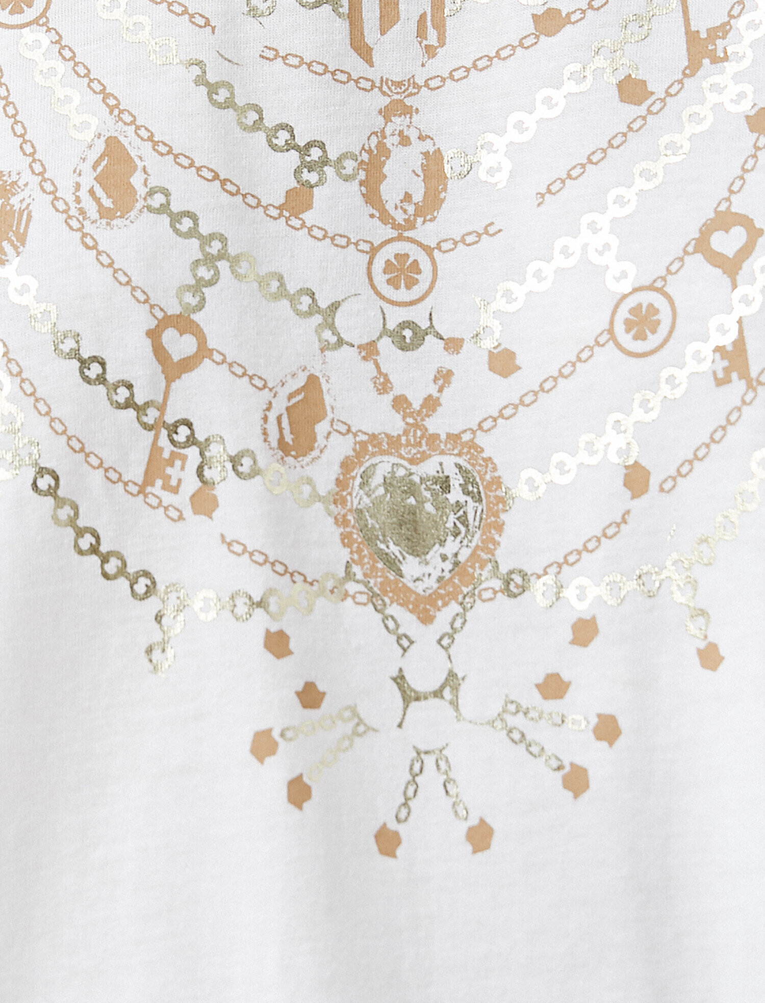   Mücevher Baskılı Tişört Modal Karışımlı