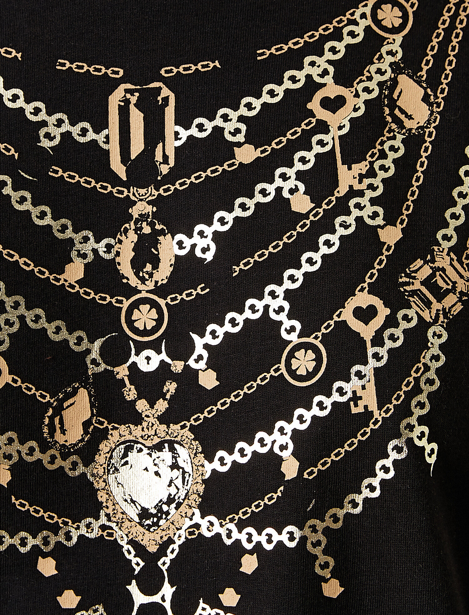   Mücevher Baskılı Tişört Modal Karışımlı