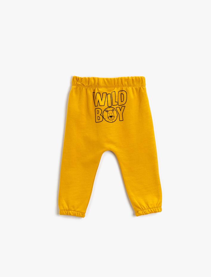 Erkek Bebek Jogger Eşofman Altı Belden Bağlamalı Pamuklu