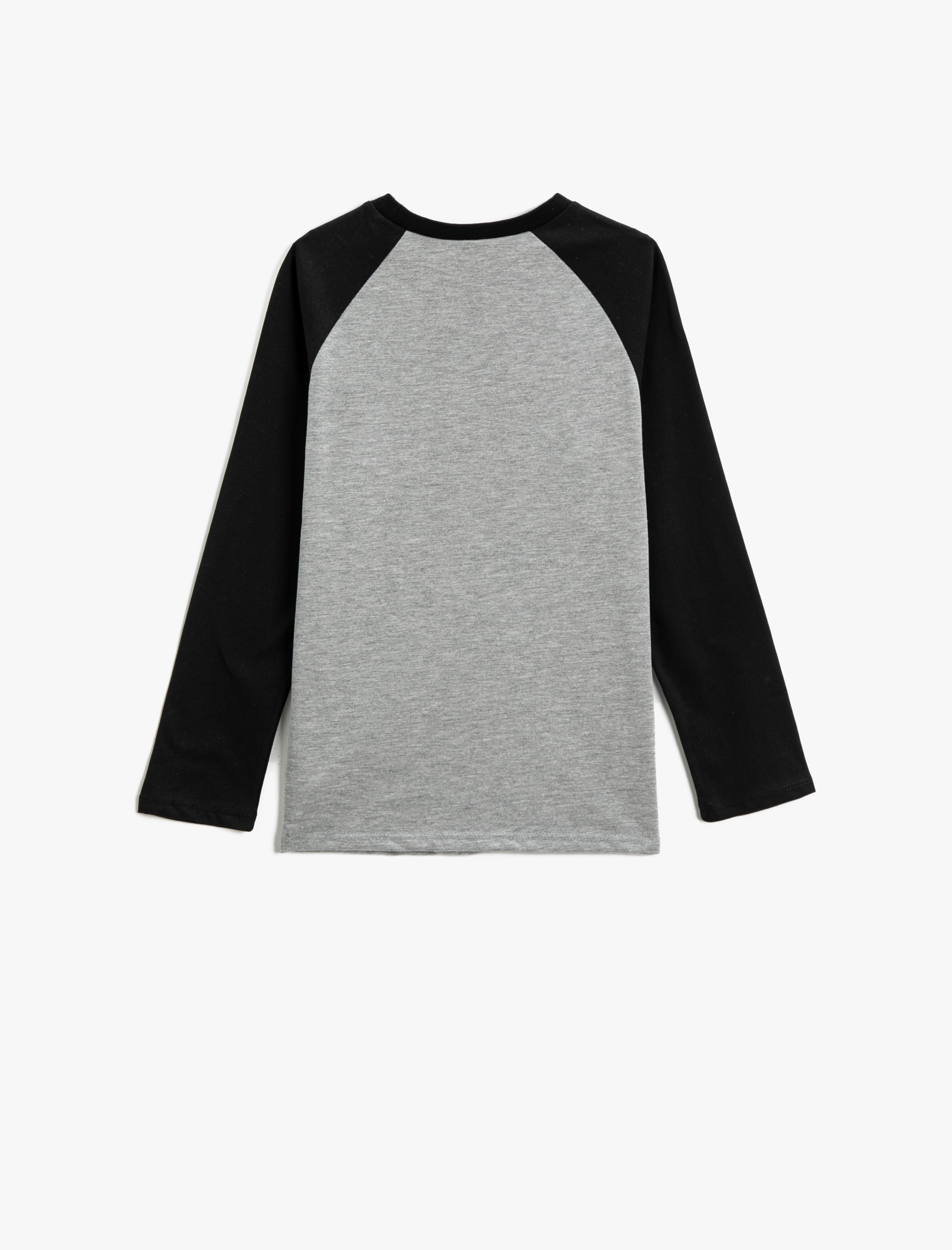  Erkek Çocuk Uzun Kollu Tişört Dinozor Baskılı Bisiklet Yaka