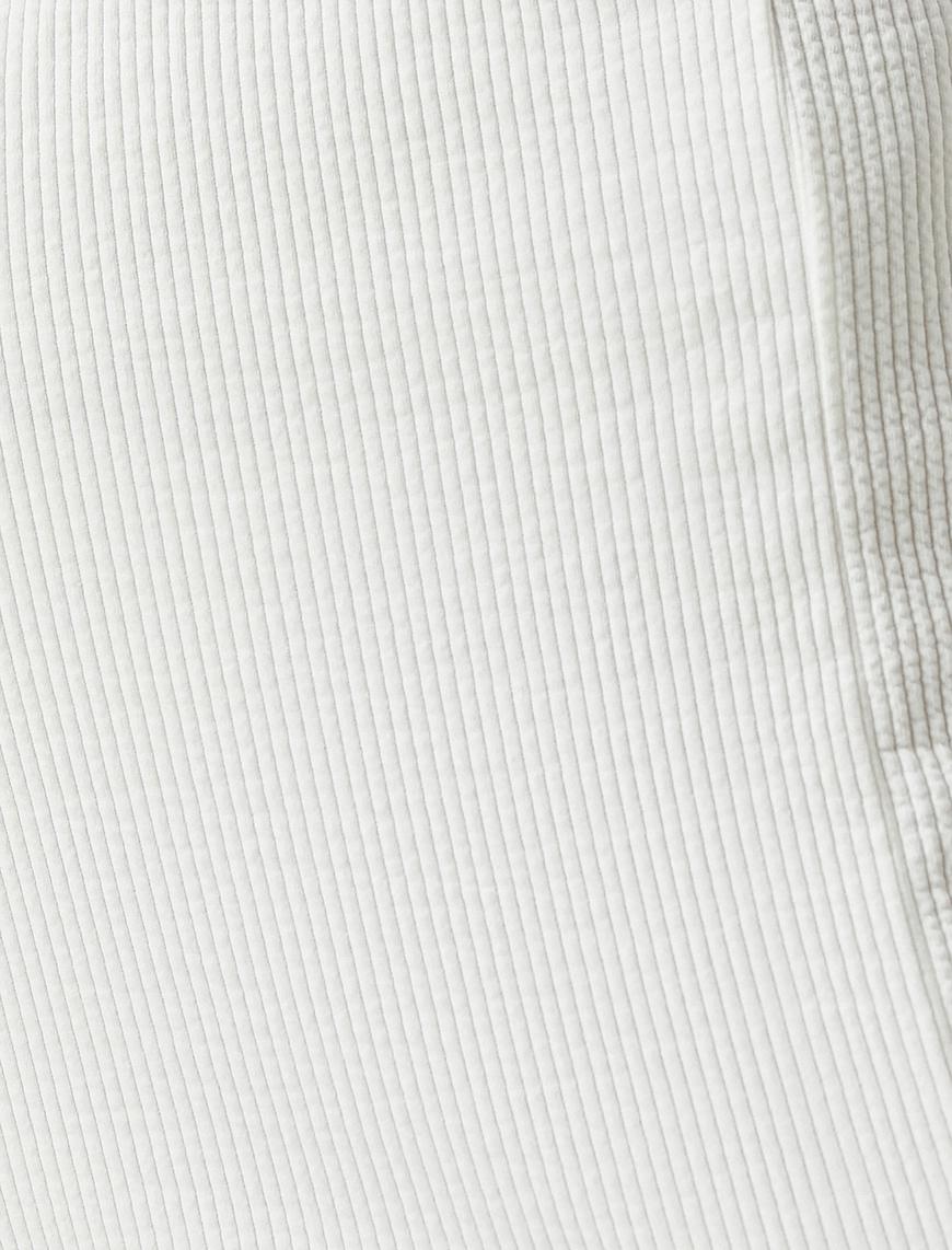   Midi Elbise Pencere Detaylı Yırtmaçlı Halter Yaka