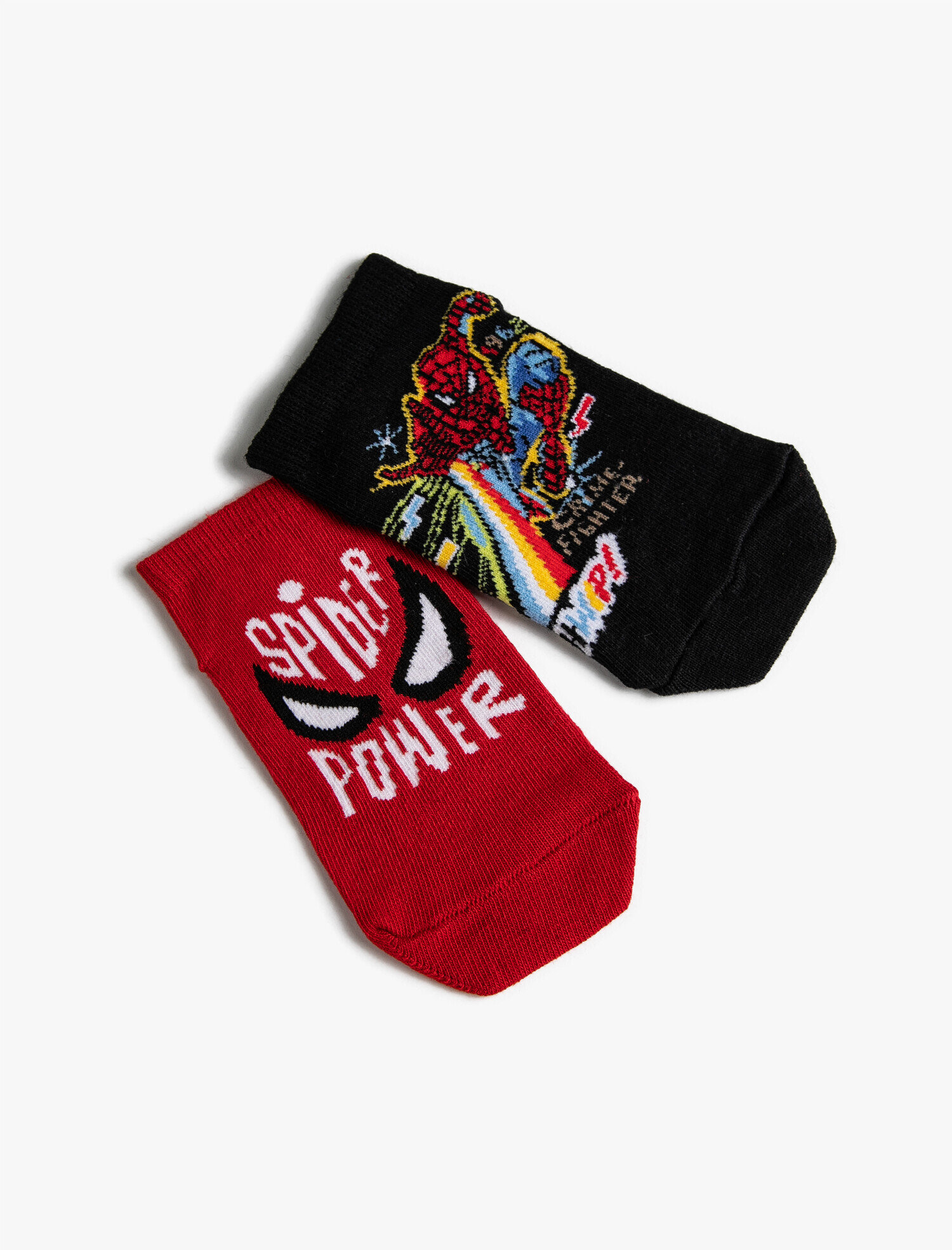  Erkek Çocuk 2'li Spiderman Baskılı Çorap Lisanslı 2'li Set