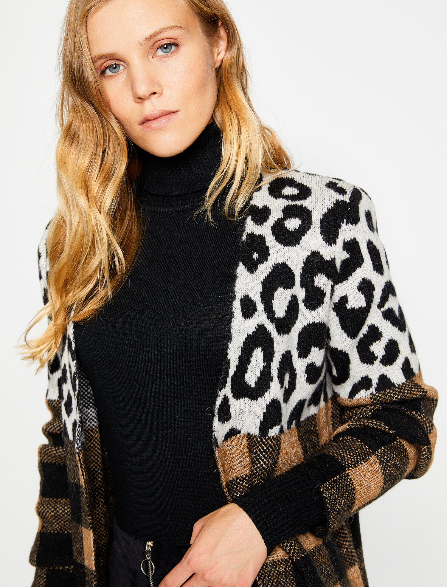   Leopar Desenli Hırka