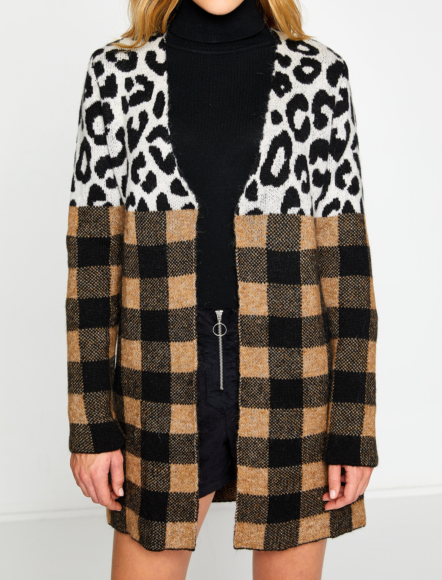   Leopar Desenli Hırka