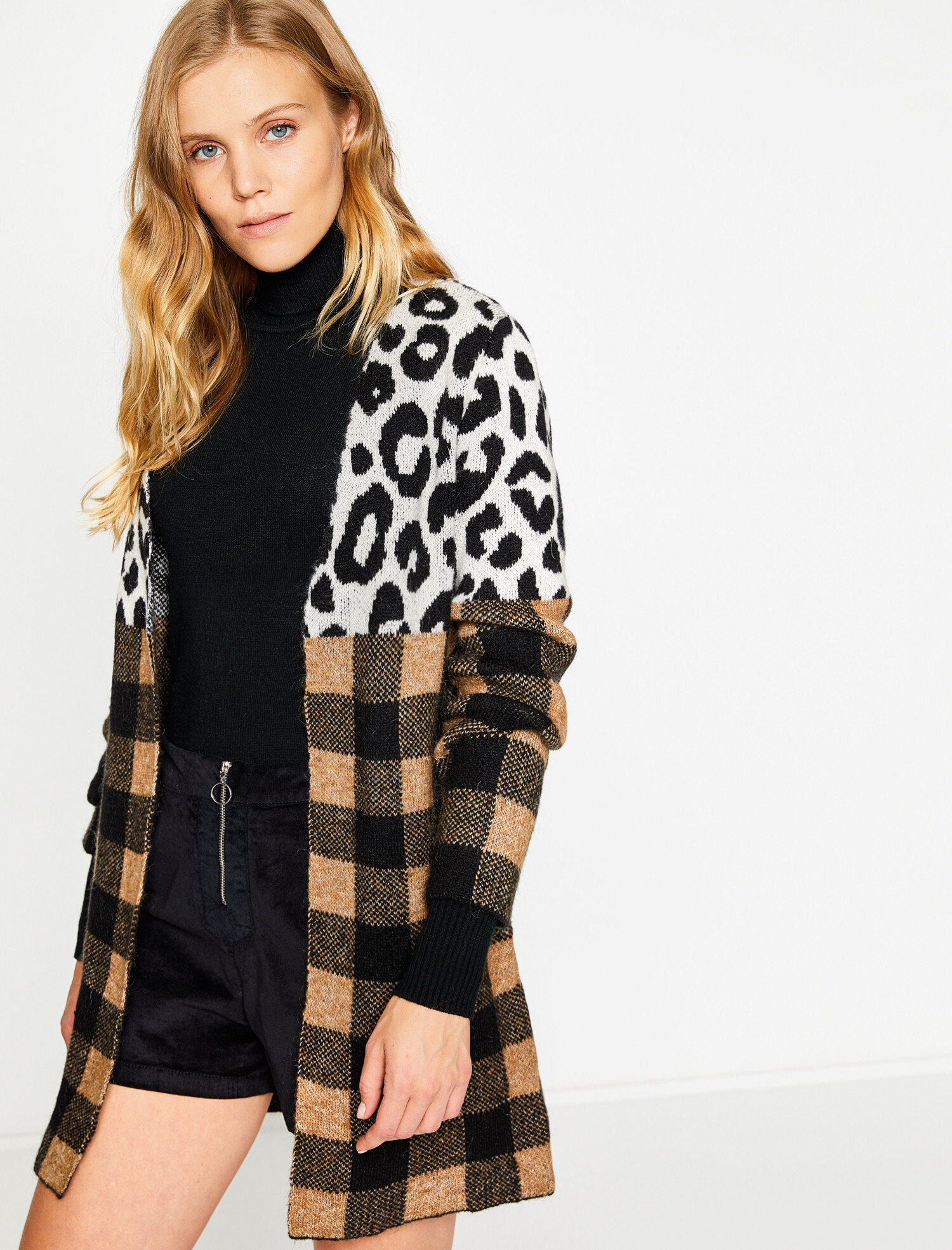   Leopar Desenli Hırka