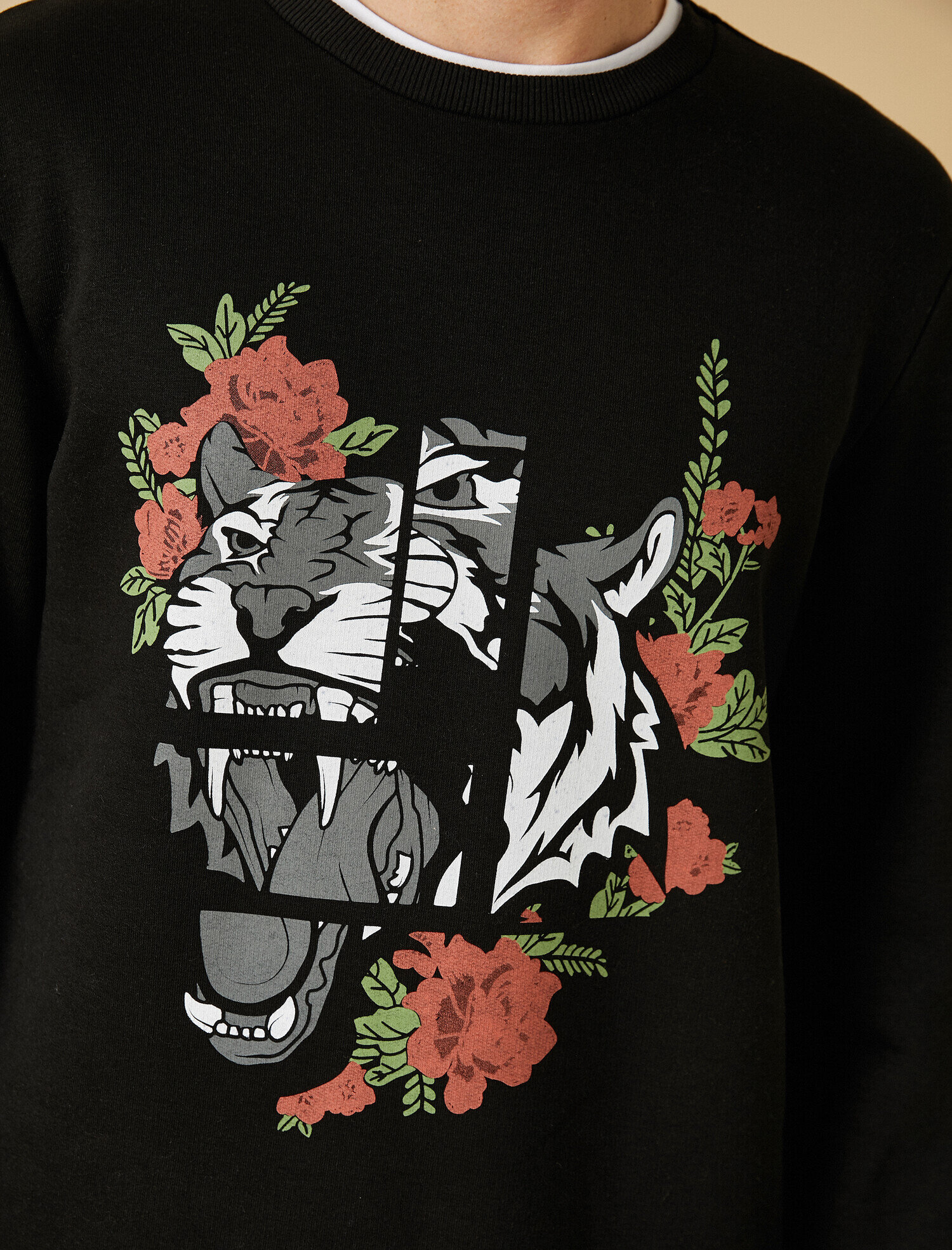 Kaplan Baskılı Sweatshirt
