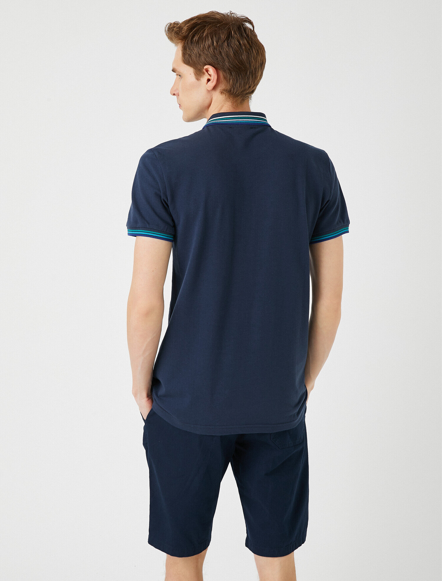   Slim Fit İşlemeli Polo Yaka Tişört