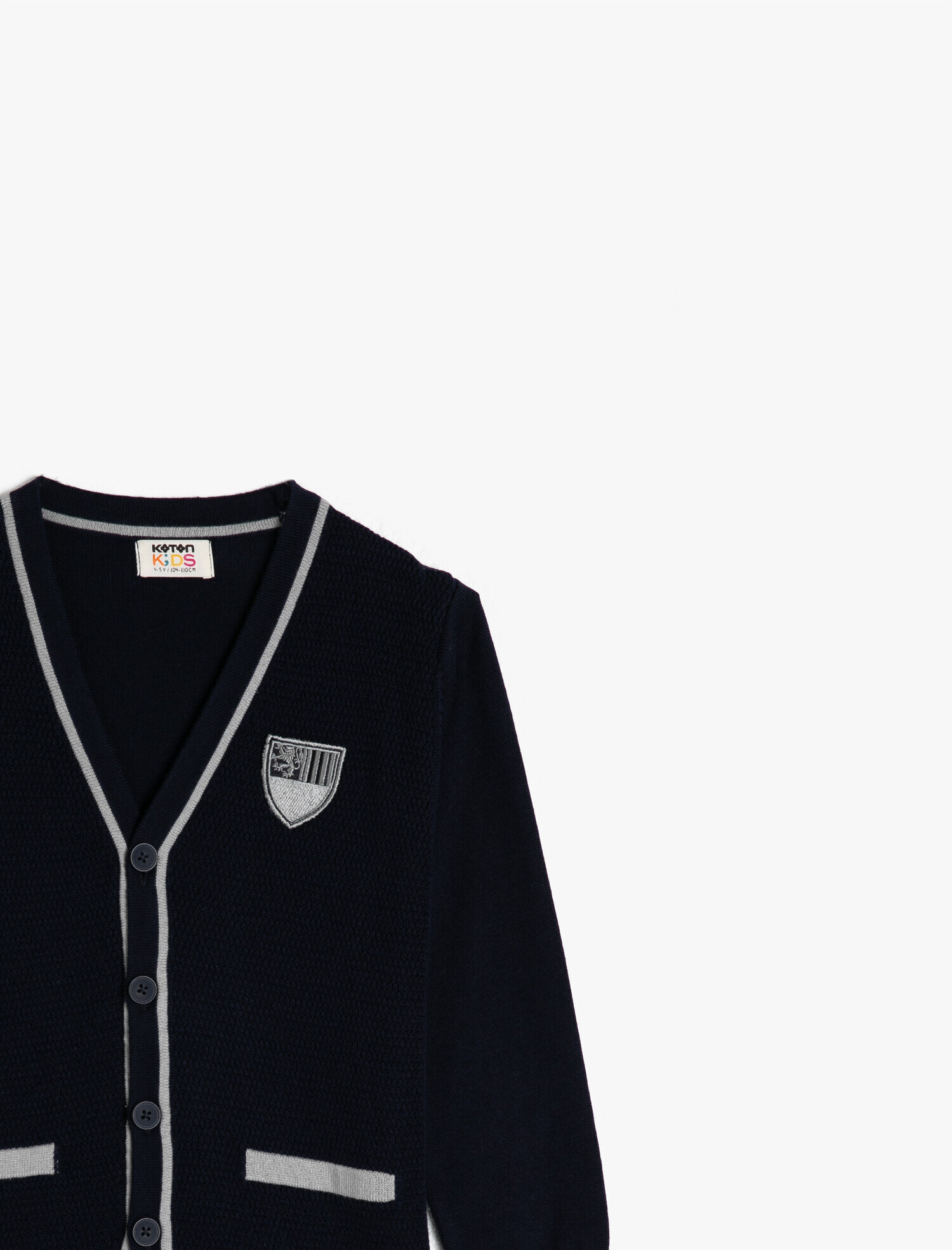  Erkek Çocuk Triko Hırka Pamuklu V Yaka