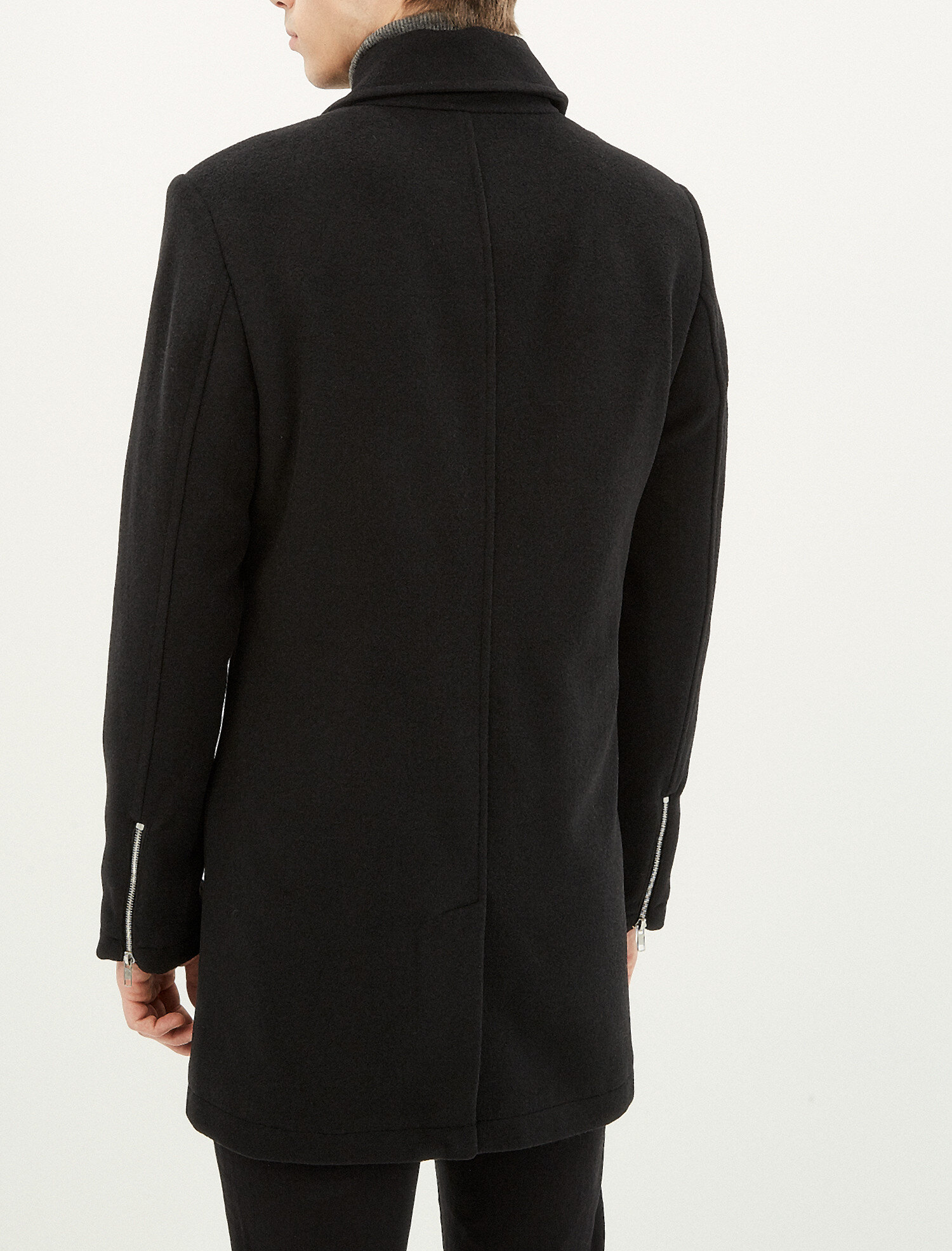   Fermuar Detaylı Kaban