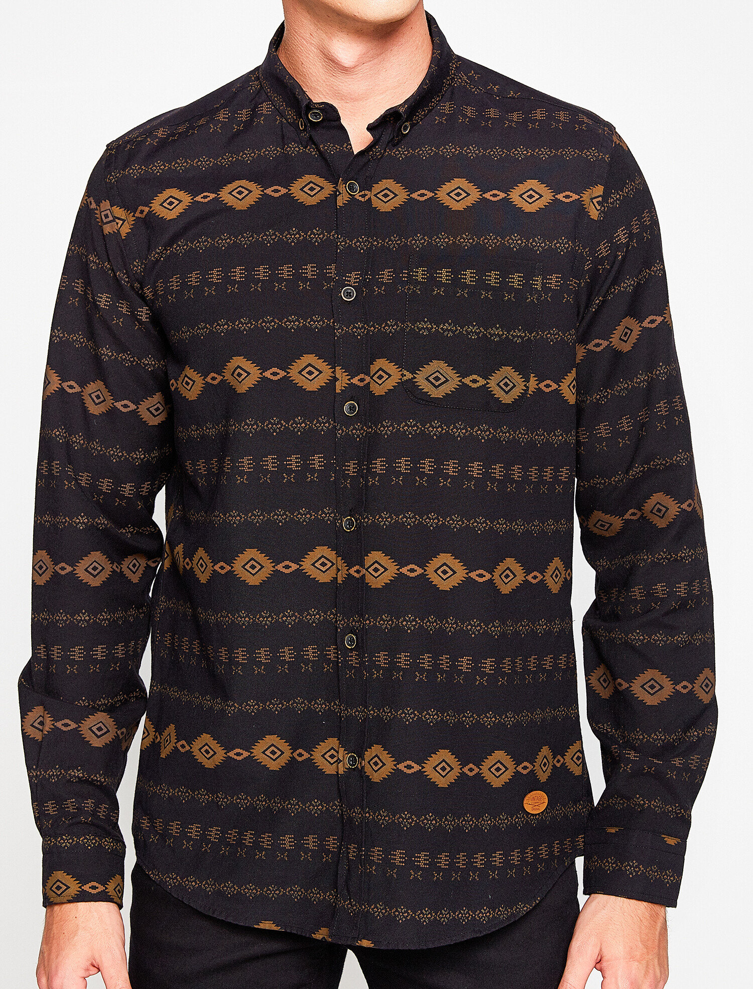   Etnik Desenli Gömlek