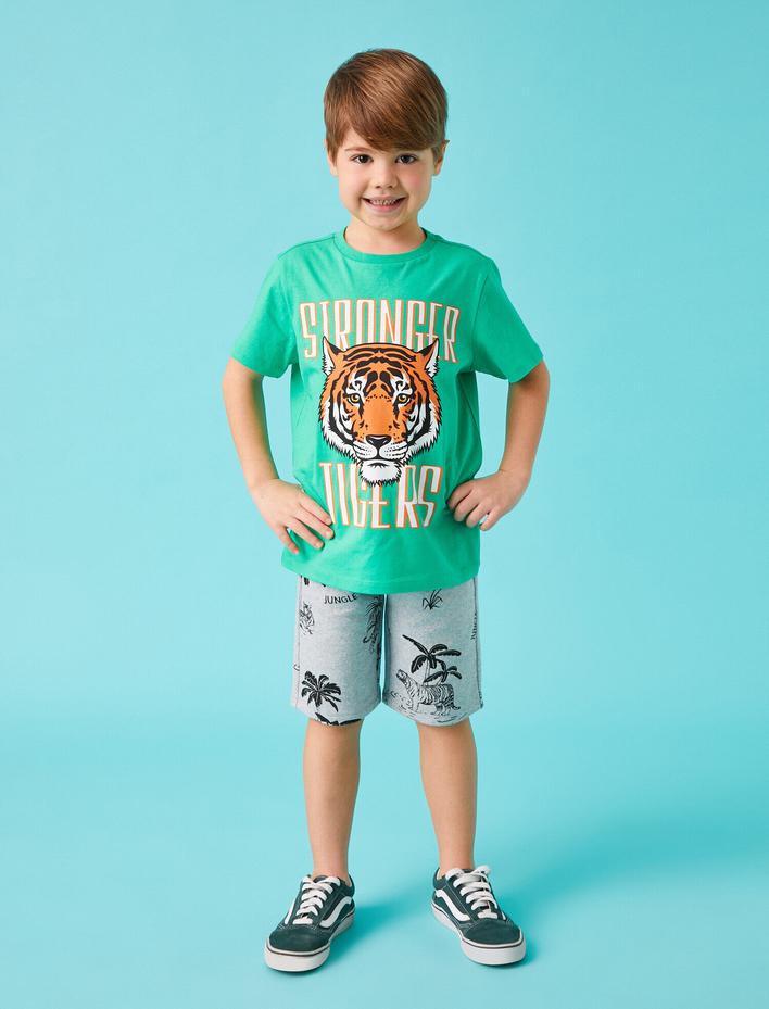 Erkek Çocuk Hayvan Baskılı Şort