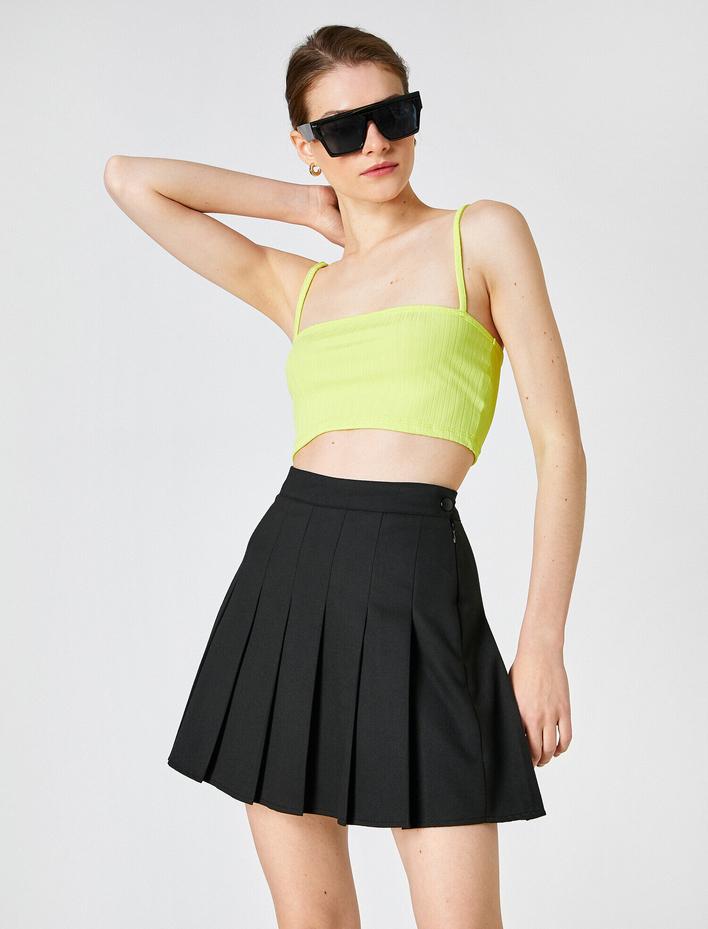  Pileli Mini Etek