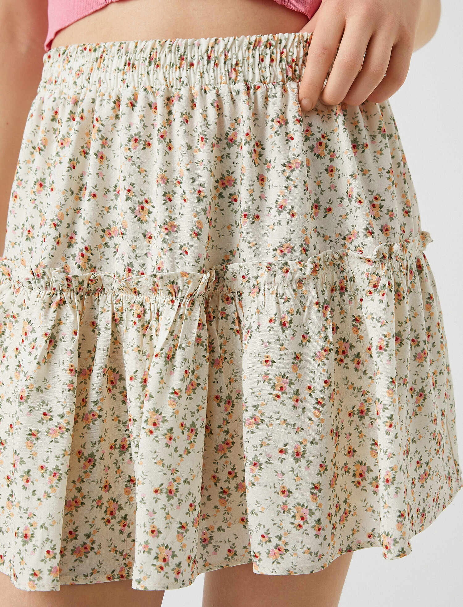   Fırfırlı Mini Şort Etek