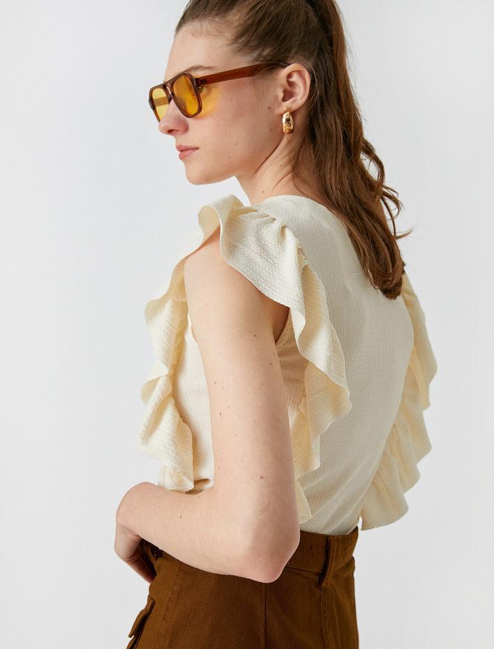  Fırfırlı Atlet Yaka Detaylı