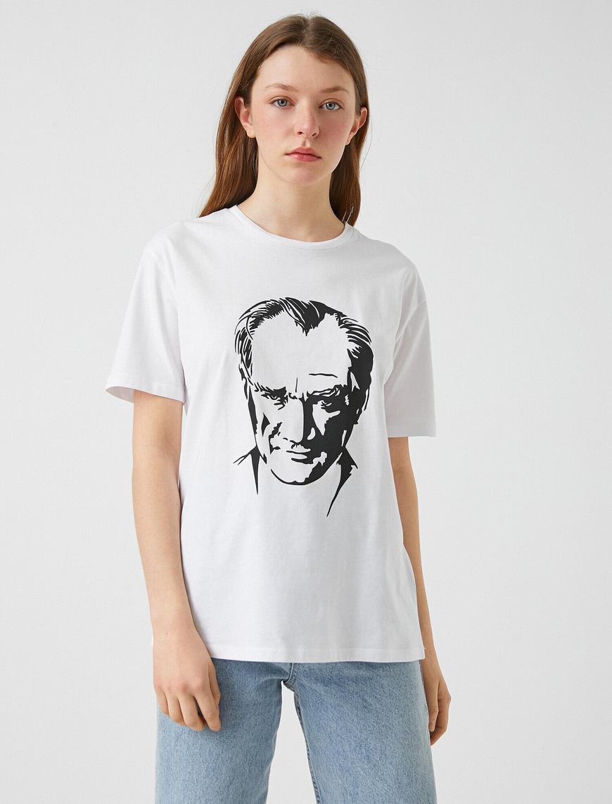  Atatürk Baskılı Tişört Pamuklu