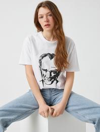 Atatürk Baskılı Tişört Pamuklu