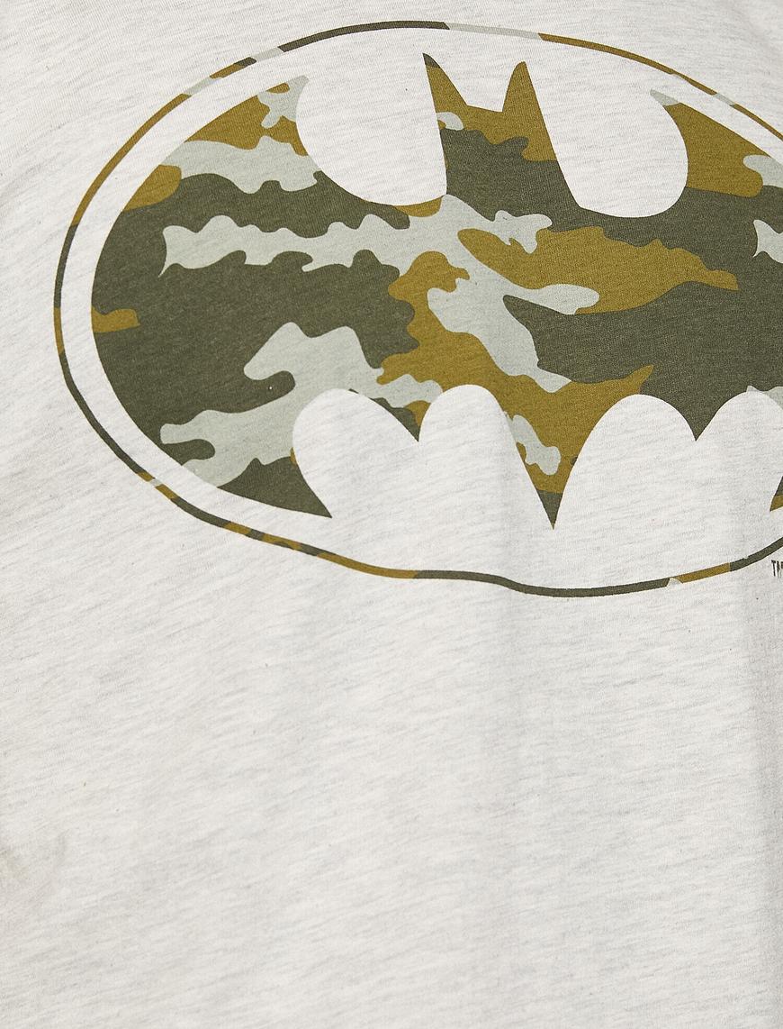   Lisanslı Kamuflaj Batman Baskılı Tişört