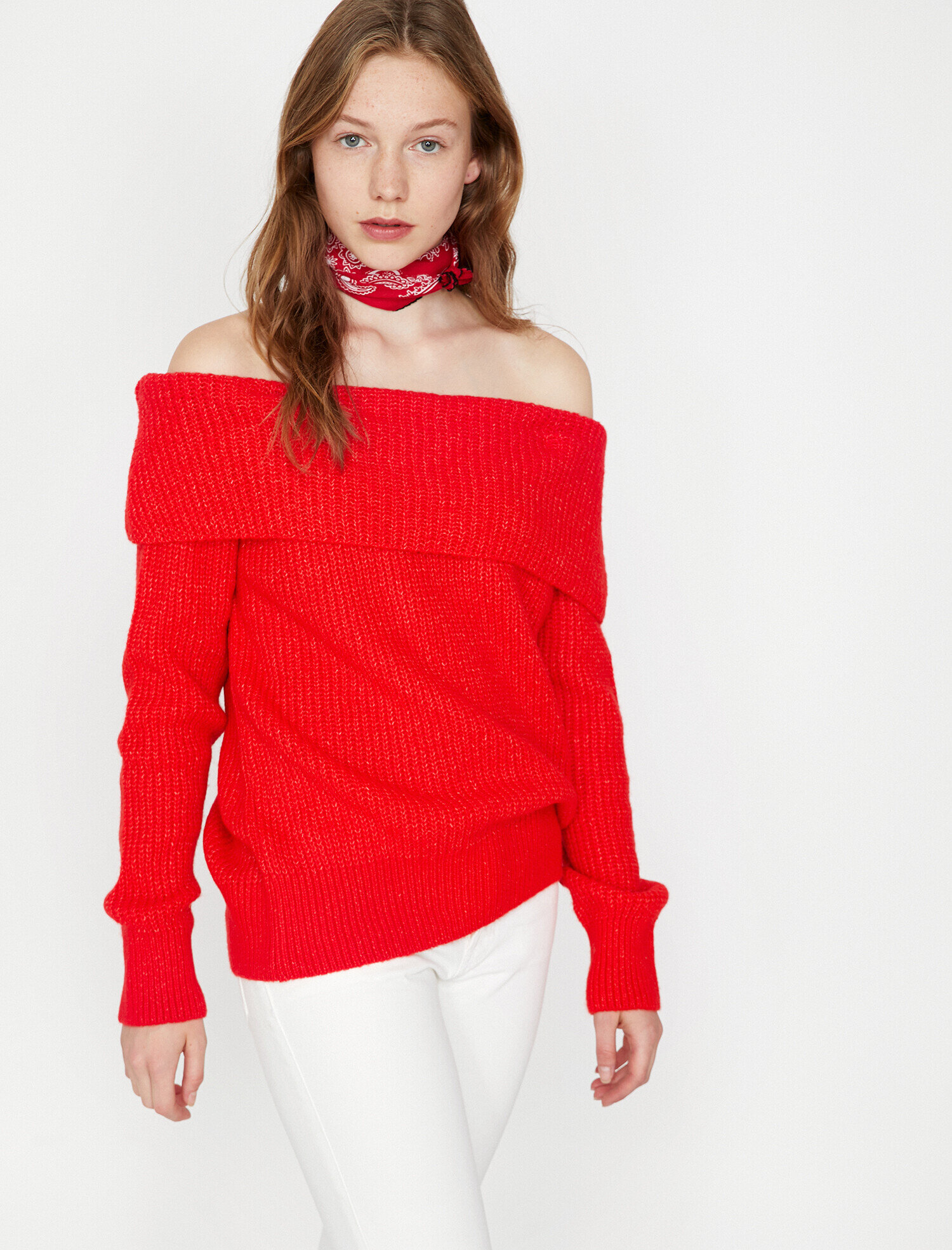   Omzu Açik Triko Kazak