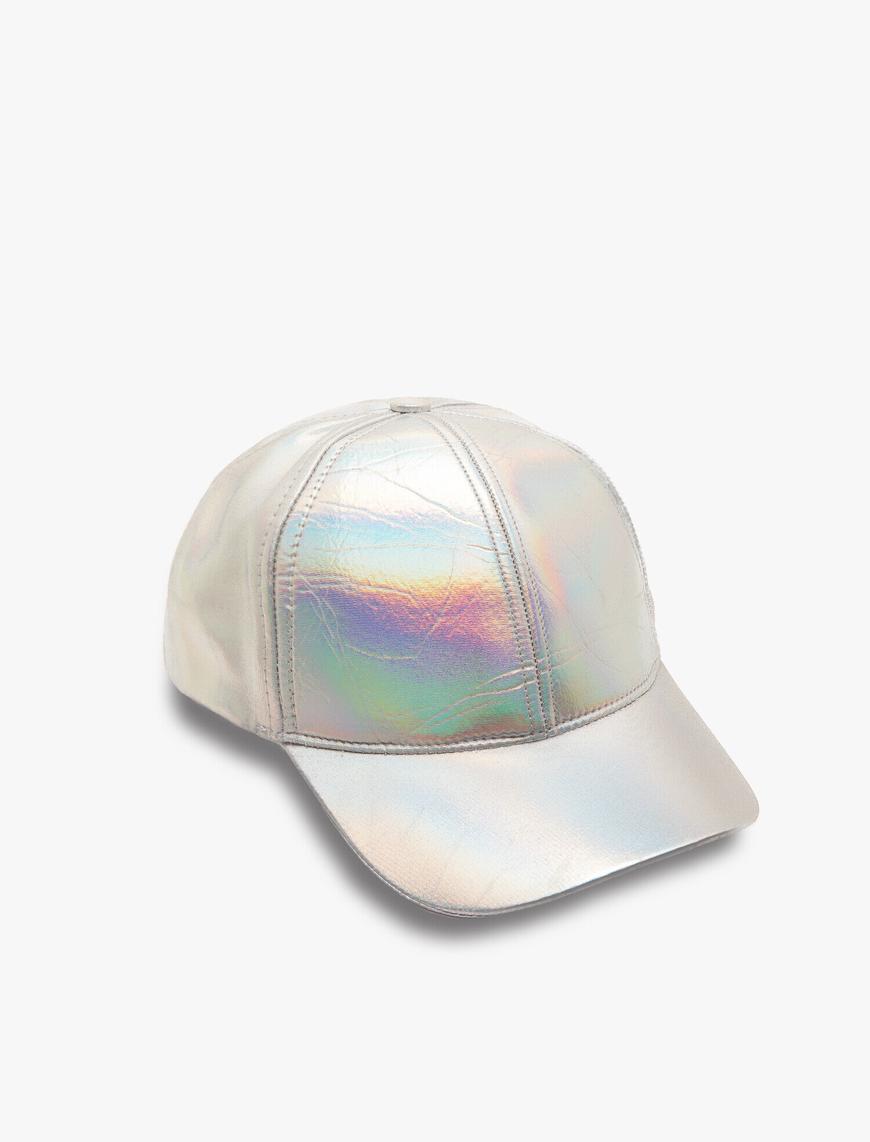  Kız Çocuk Hologram Desenli Cap Şapka