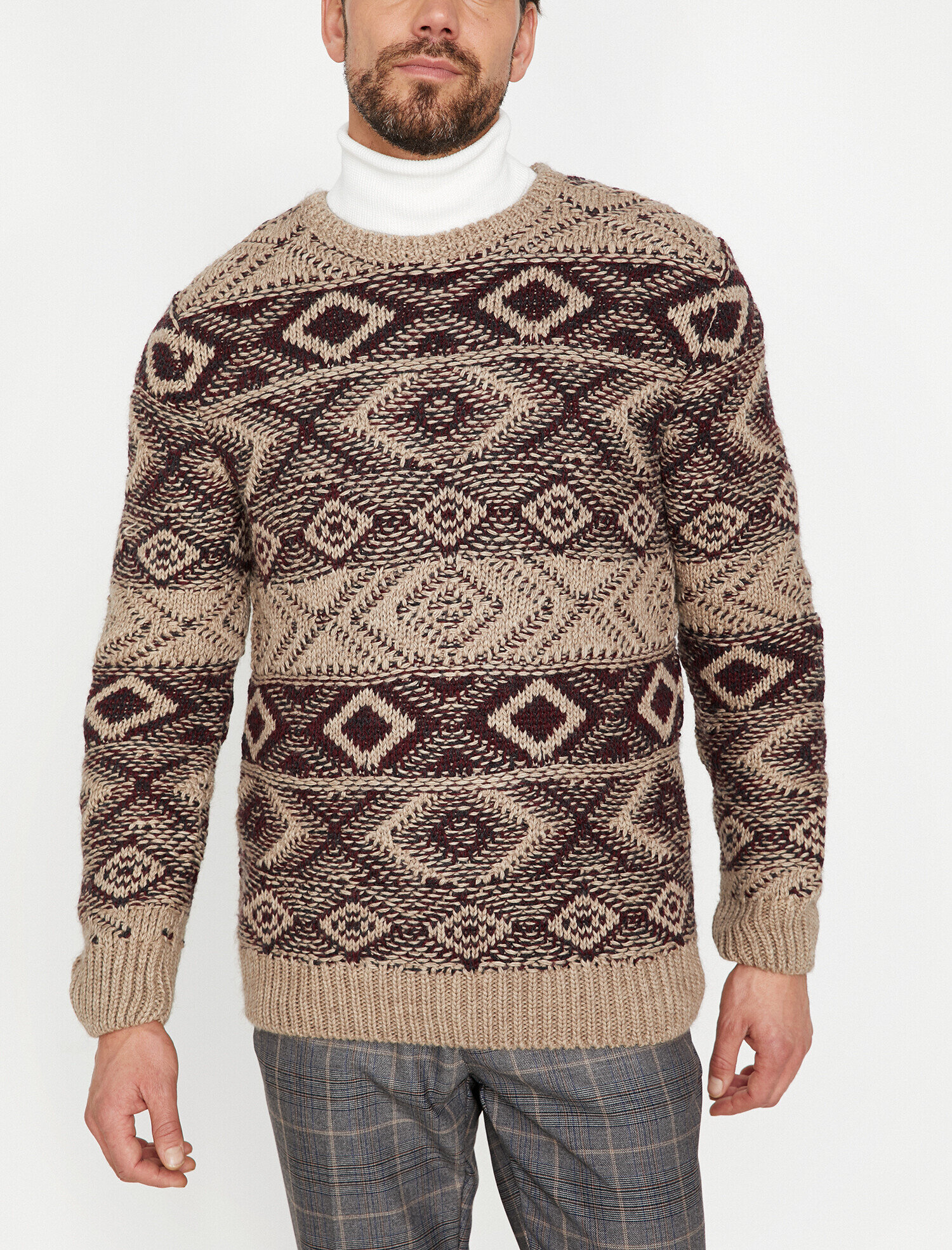   Desenli Kışlık Kazak