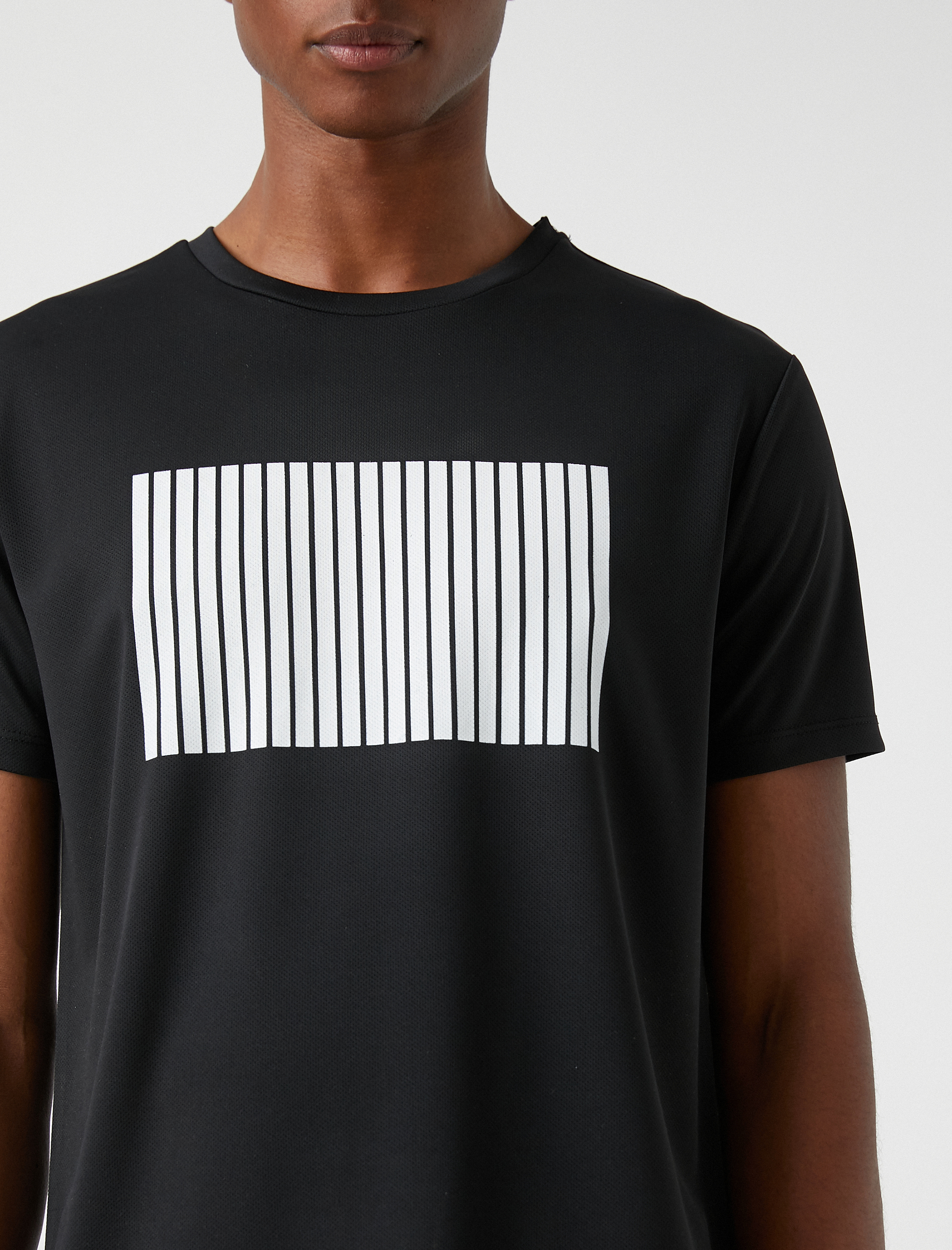   Baskılı Bisiklet Yaka Tişört