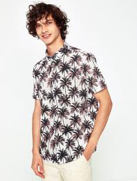 Palmiye Desenli Gömlek