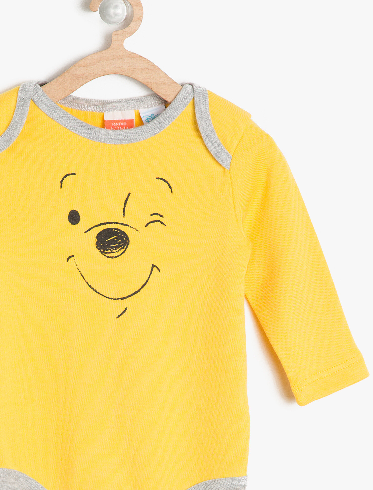  Erkek Bebek Winnie the Pooh Baskılı Çıtçıtlı Body