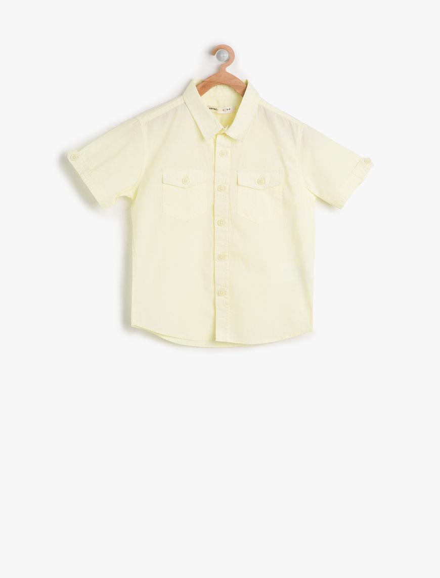  Erkek Çocuk Cep Detaylı Gömlek