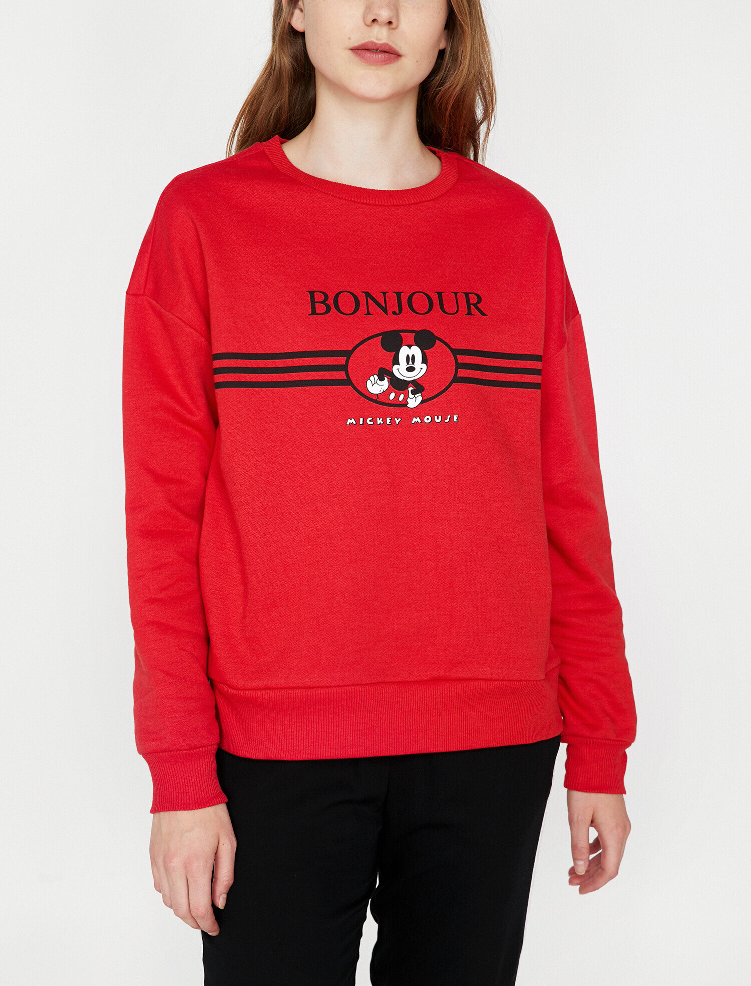   Mickey Mouse Lisanslı Baskılı Sweatshirt