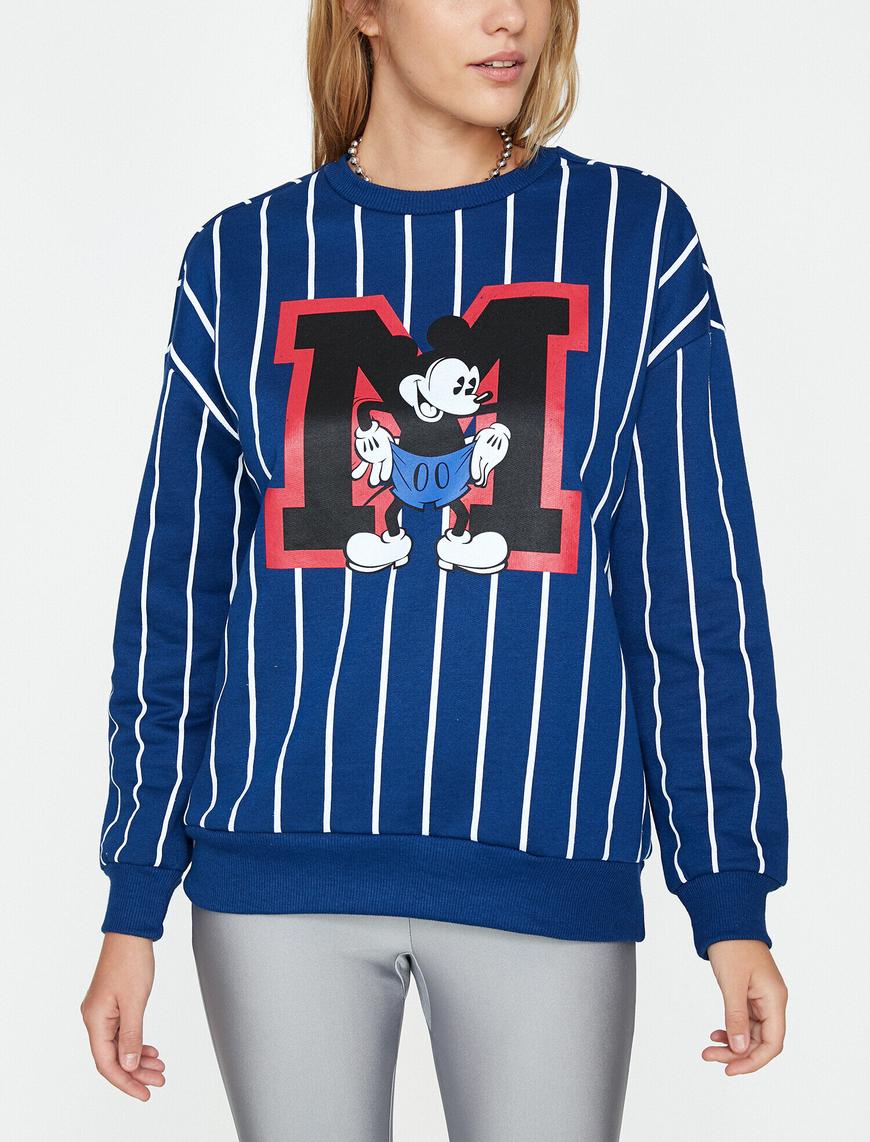   Mickey Mouse Lisanslı Baskılı Sweatshirt