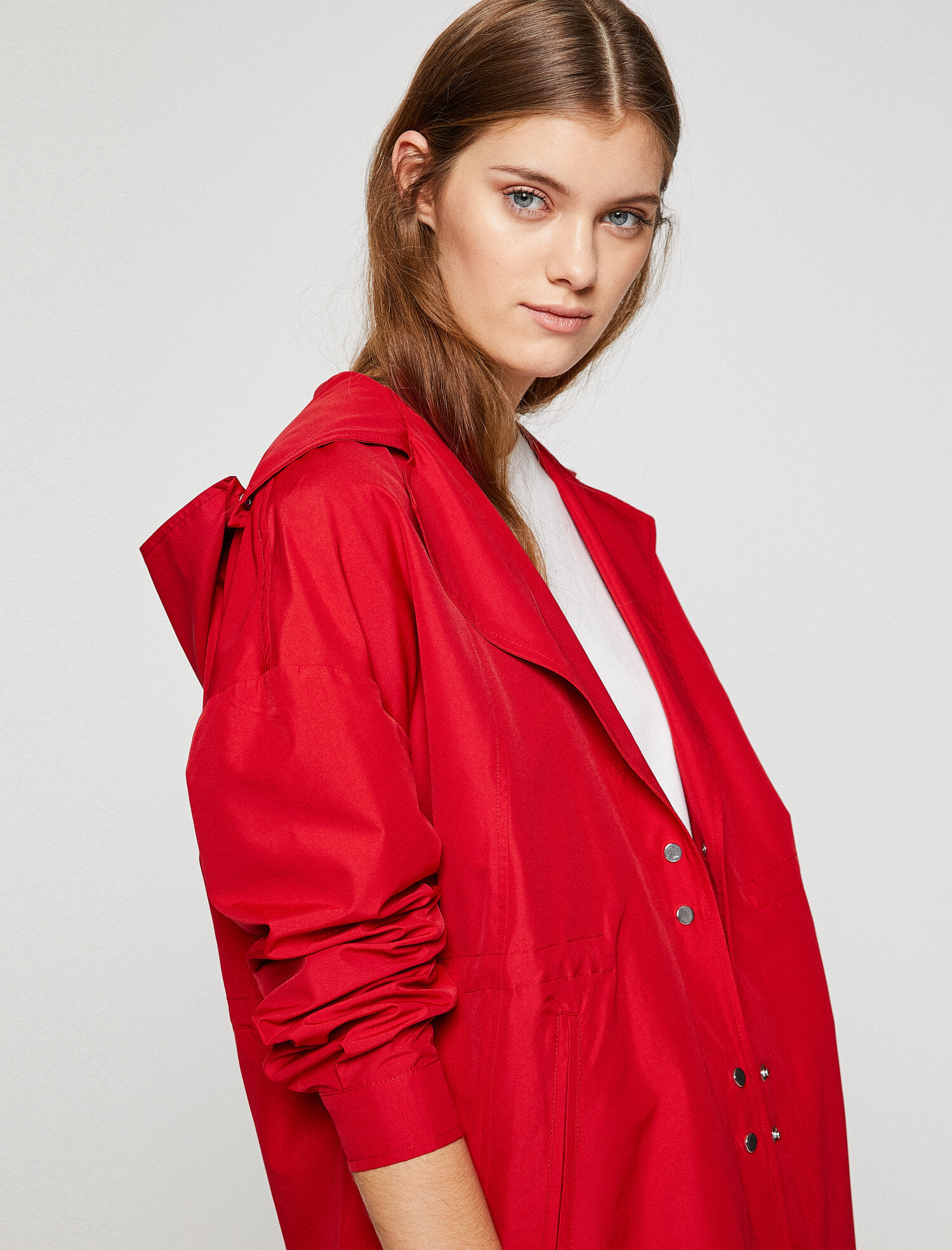   Kapüşonlu Trençkot