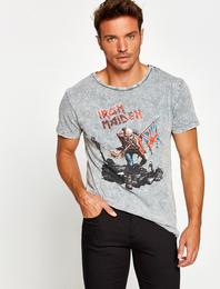 Müzik Lisanslı Iron Maiden Baskılı Tişört