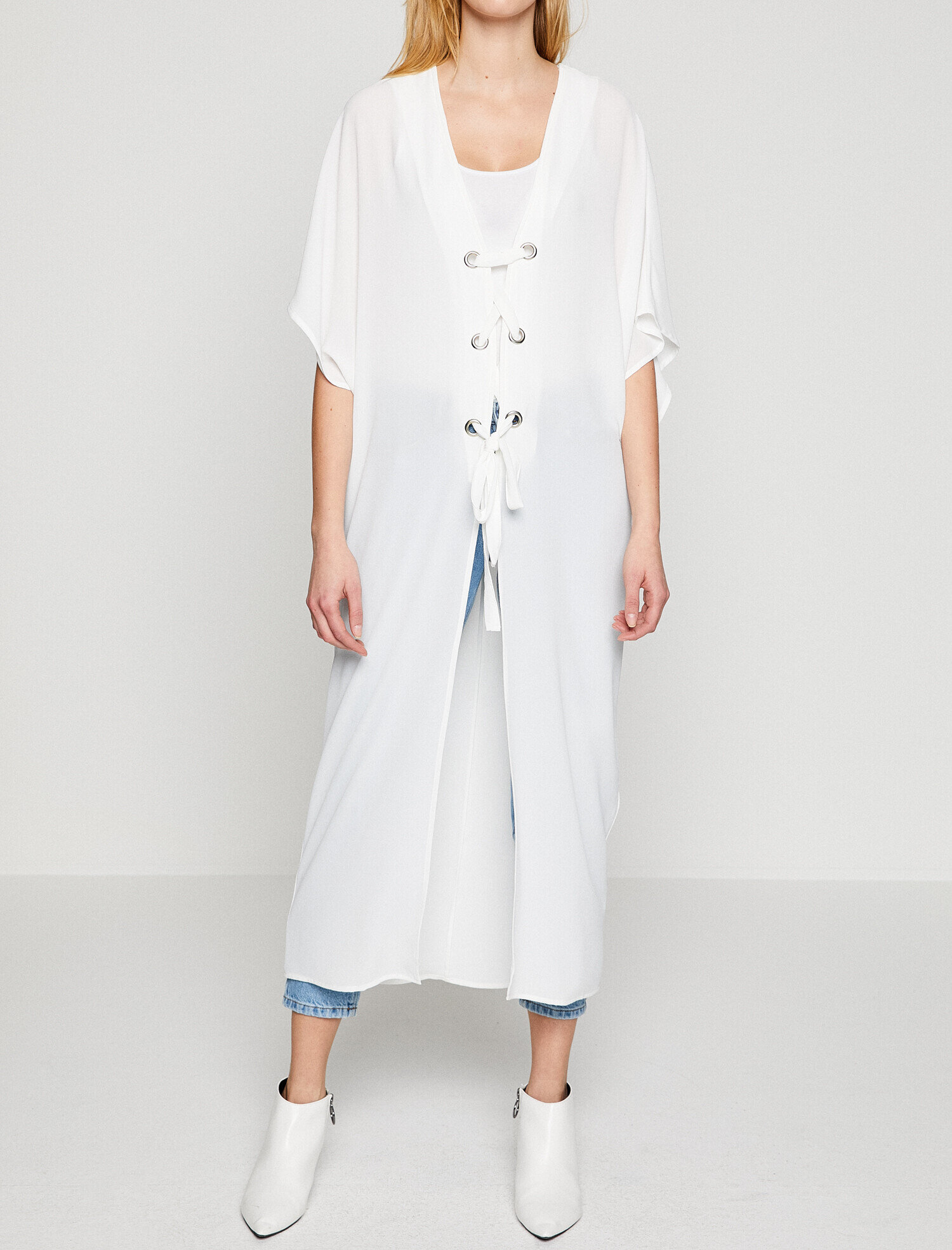   Bağcık Detaylı Kimono