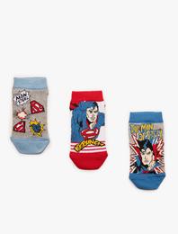 Superman Desenli Çoklu Çorap