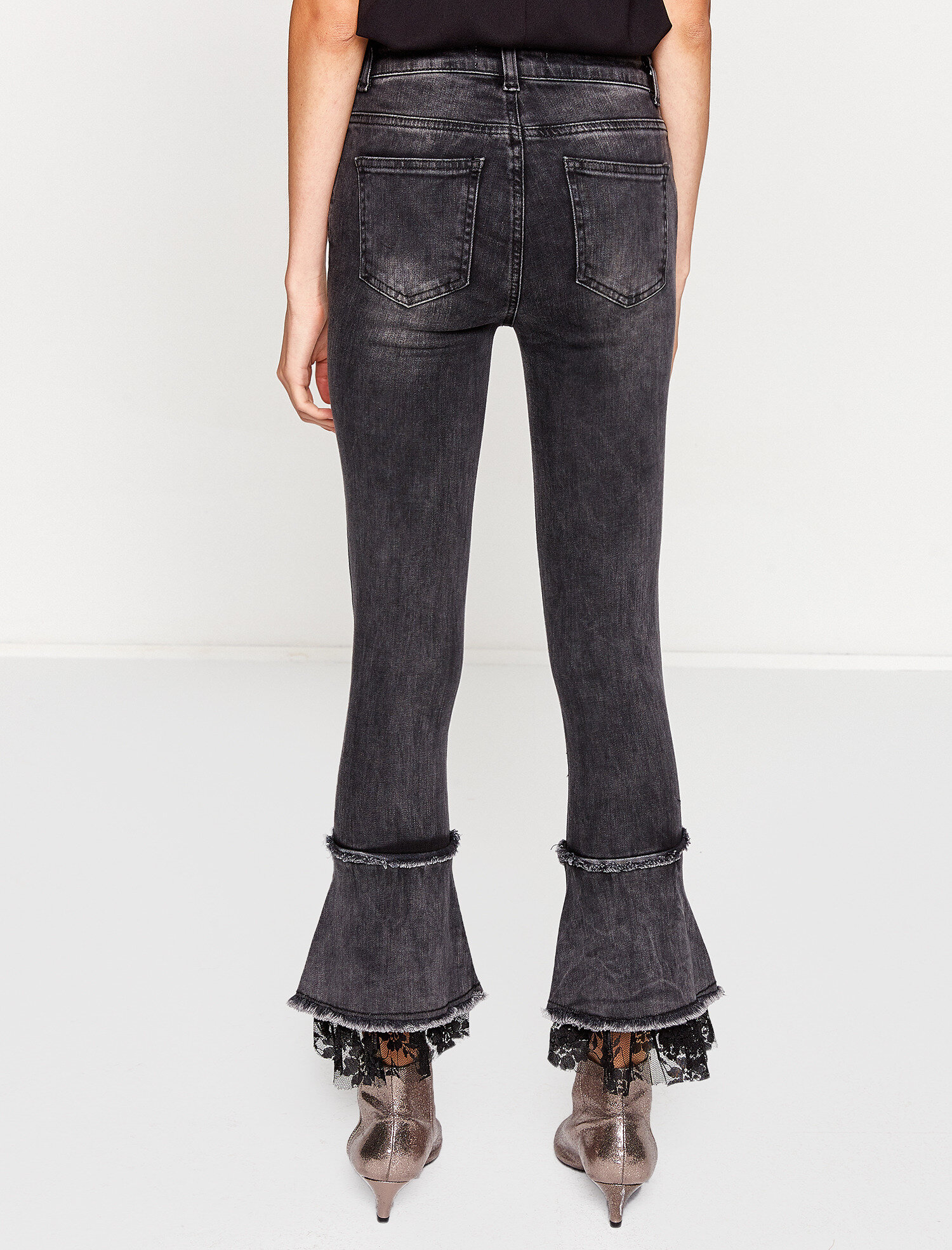   Dantel Detaylı Jean Pantolon