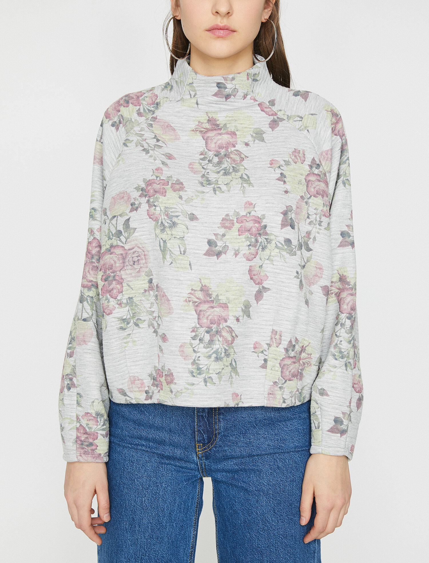   Çiçekli Sweatshirt