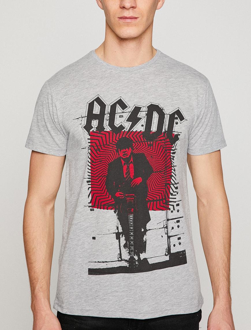   Müzik Lisanslı AC/DC Baskılı Tişört