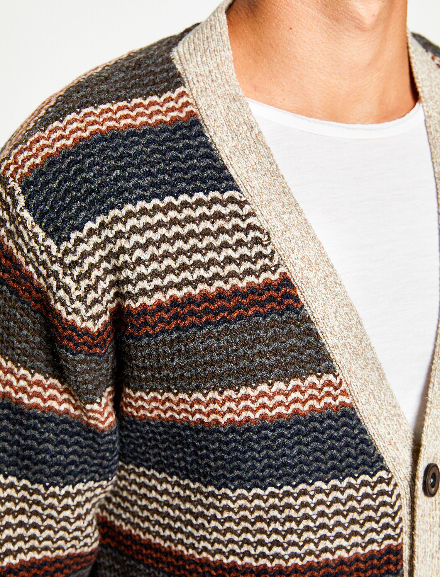   Çizgili Örgü Hırka