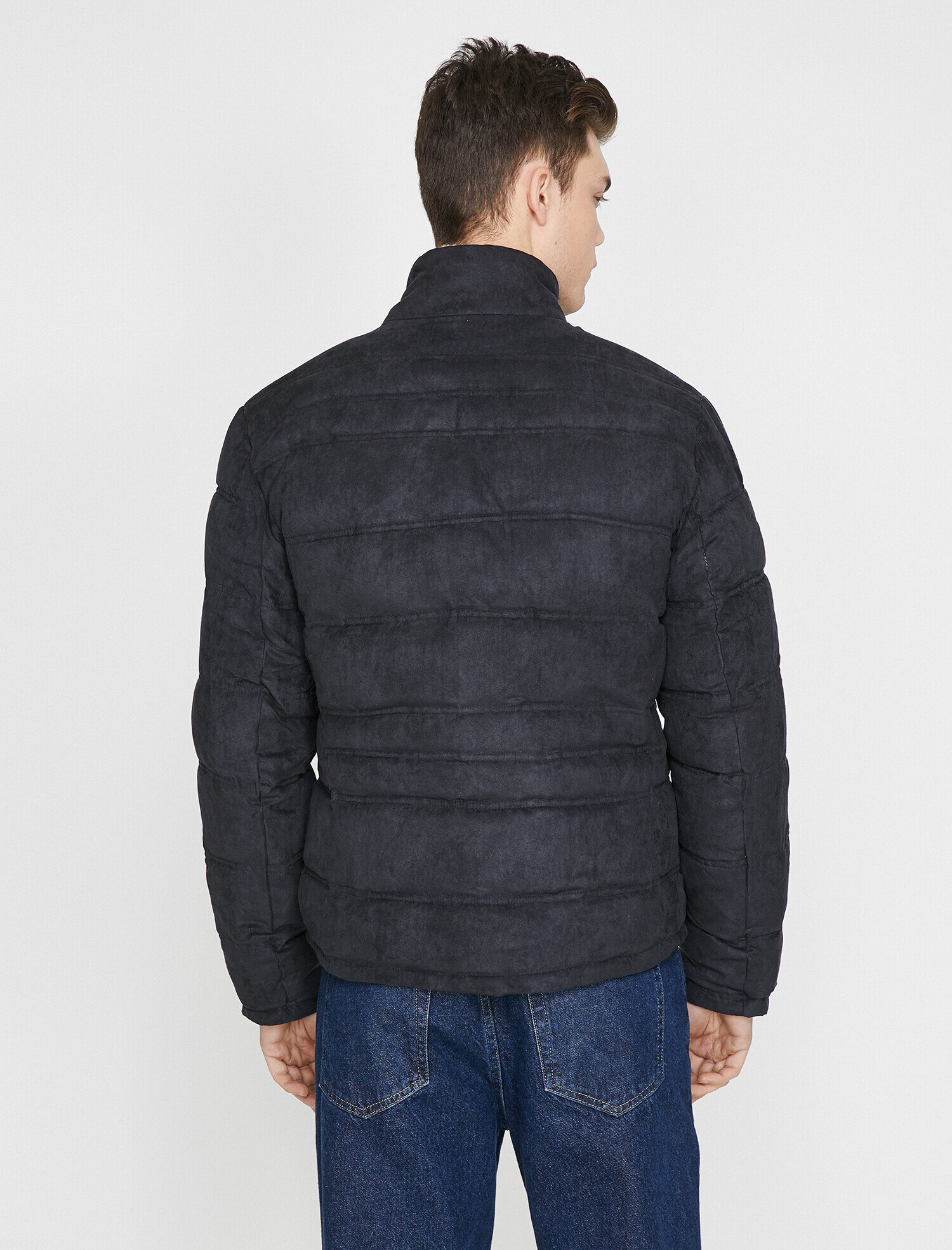   Süet Görünümlü Şişme Mont