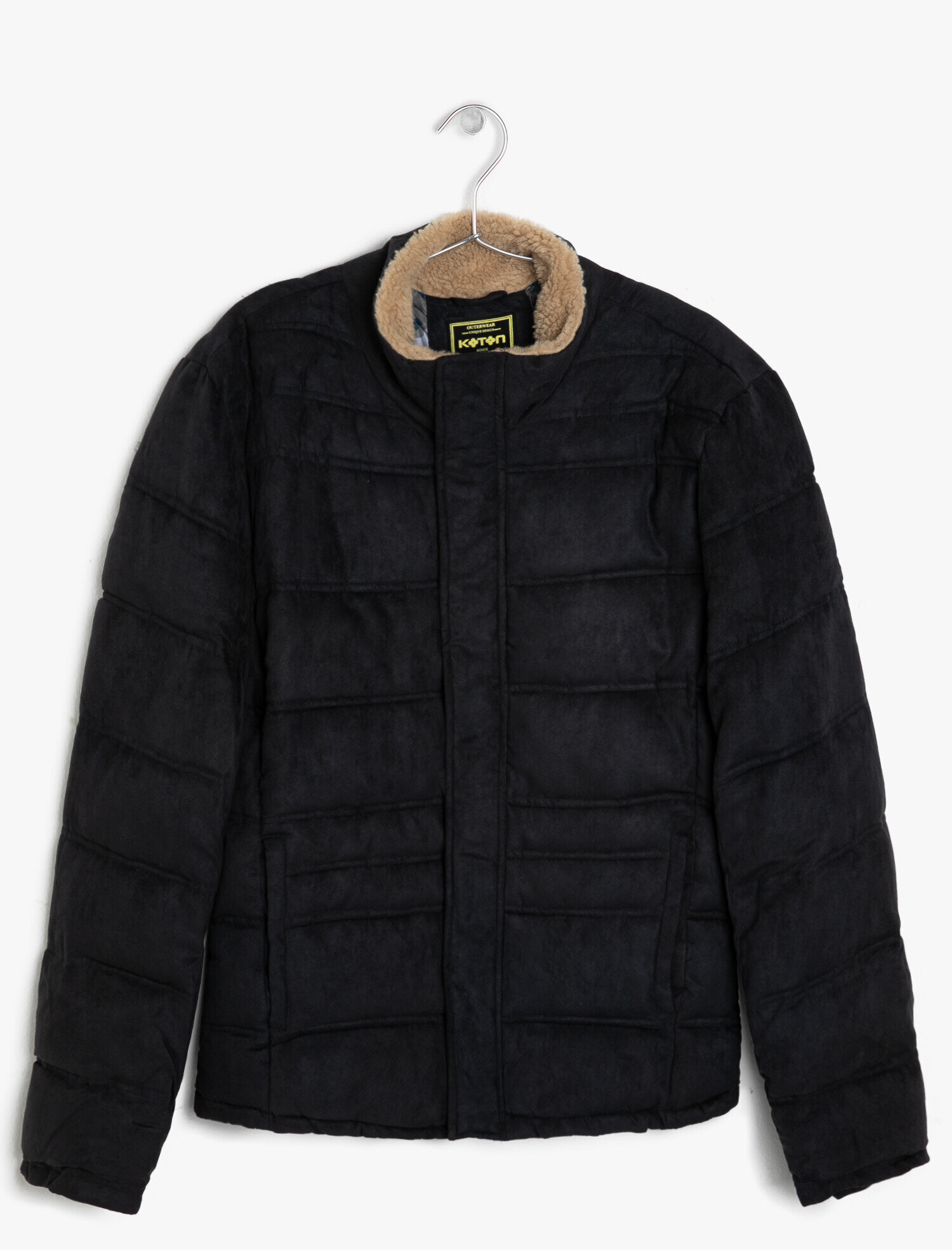   Süet Görünümlü Şişme Mont