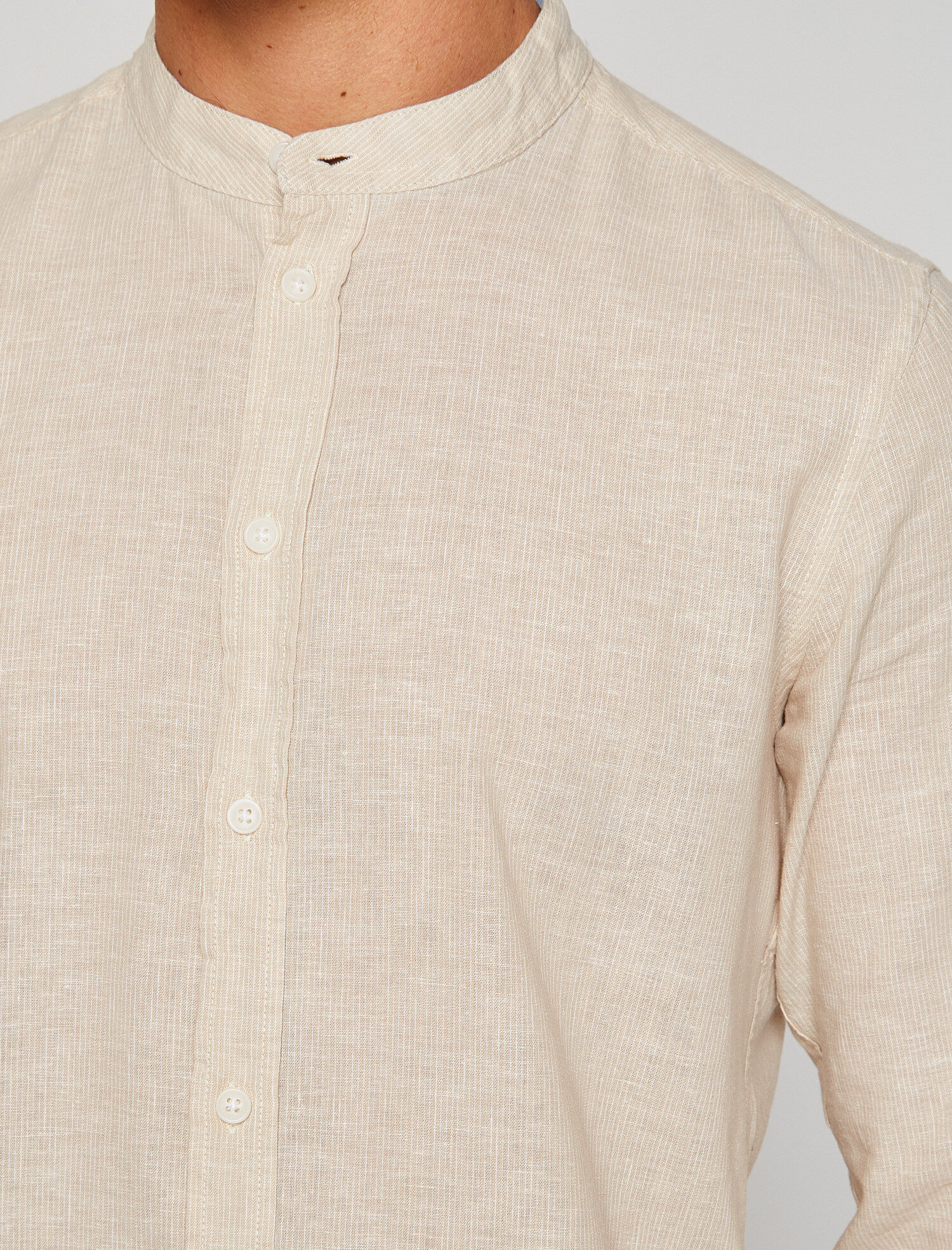   Hakim Yaka Keten Gömlek