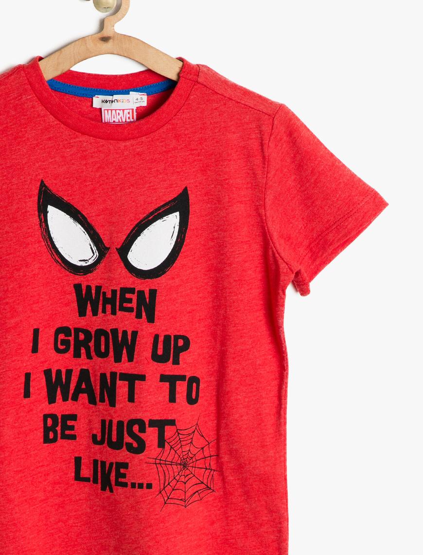  Erkek Çocuk Spiderman Baskılı Tişört
