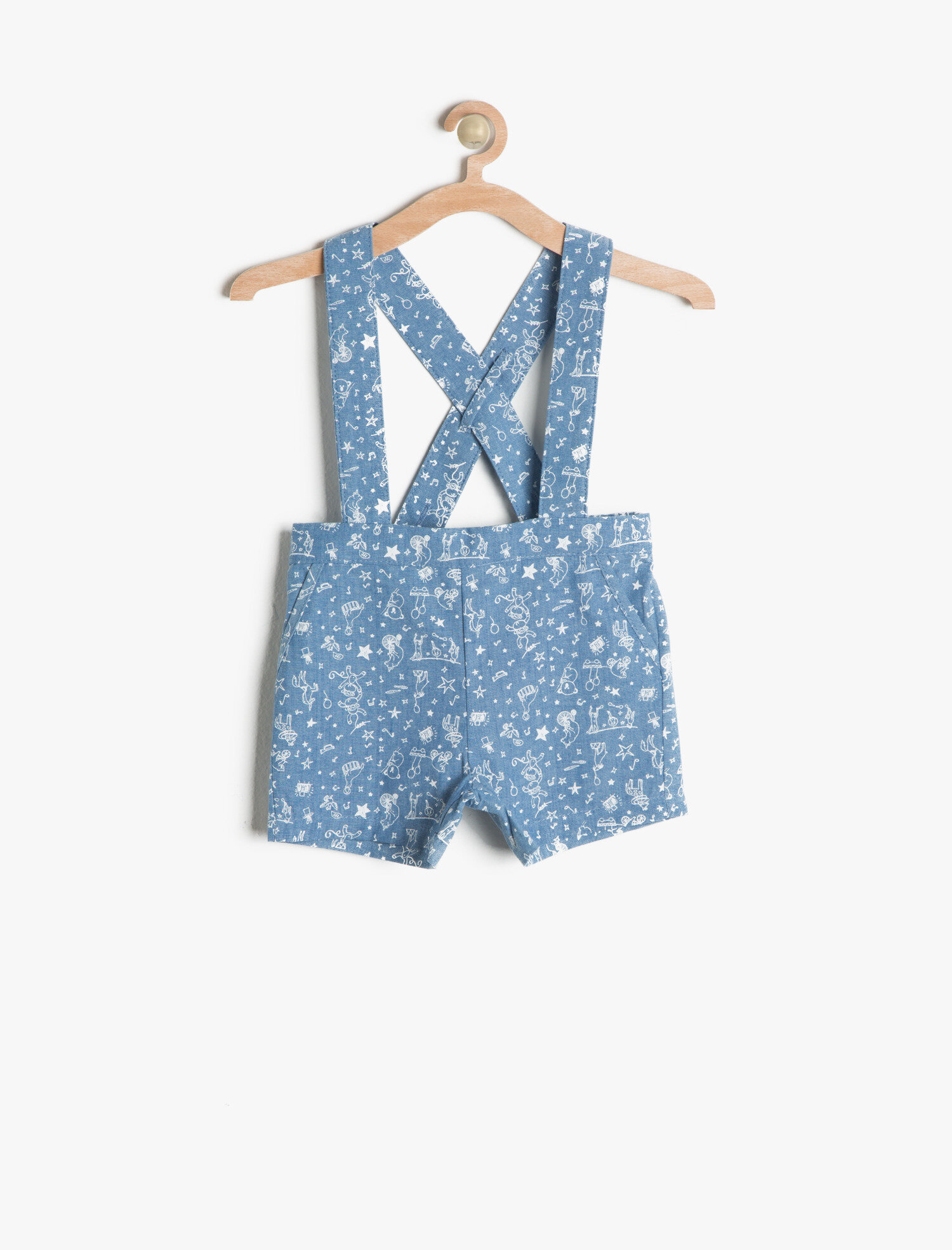  Erkek Bebek Askılı Şort