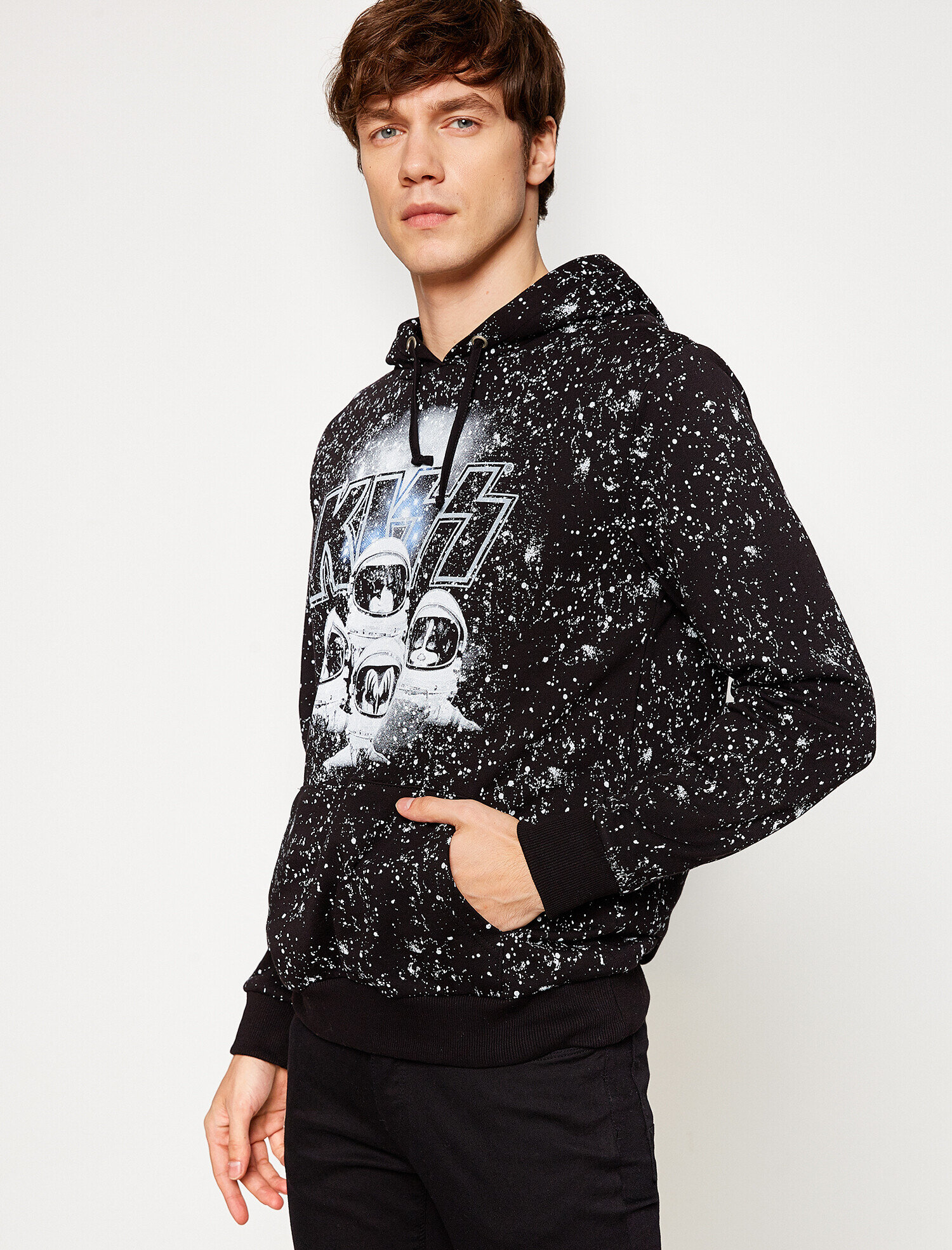   Müzik Lisanslı Kiss Baskılı Sweatshirt