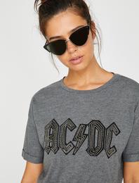 AC / DC Lisanslı Baskılı Tişört