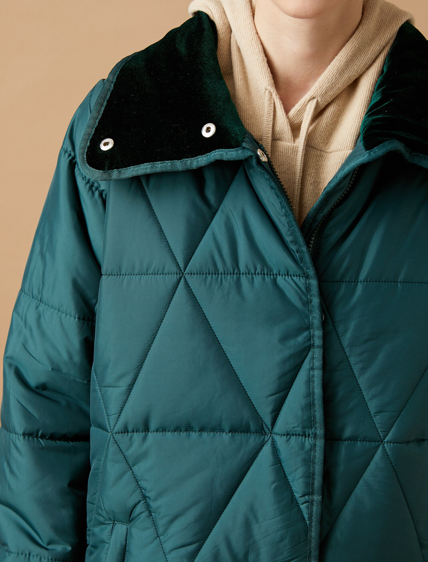   Cepli Uzun Şişme Mont